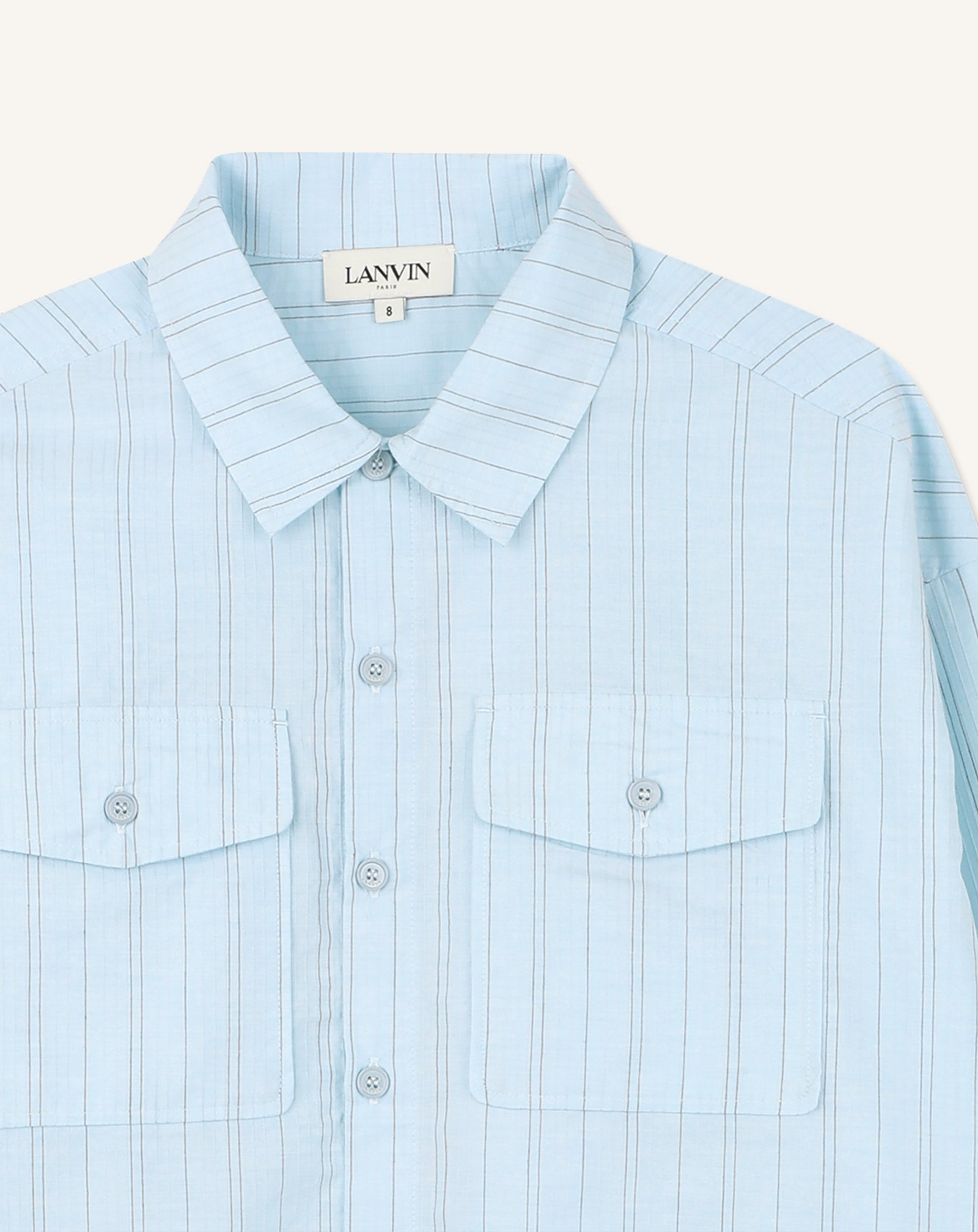 lanvin dress shirt Lanvin Men's Light Blue Long Sleeve Dress Shirt