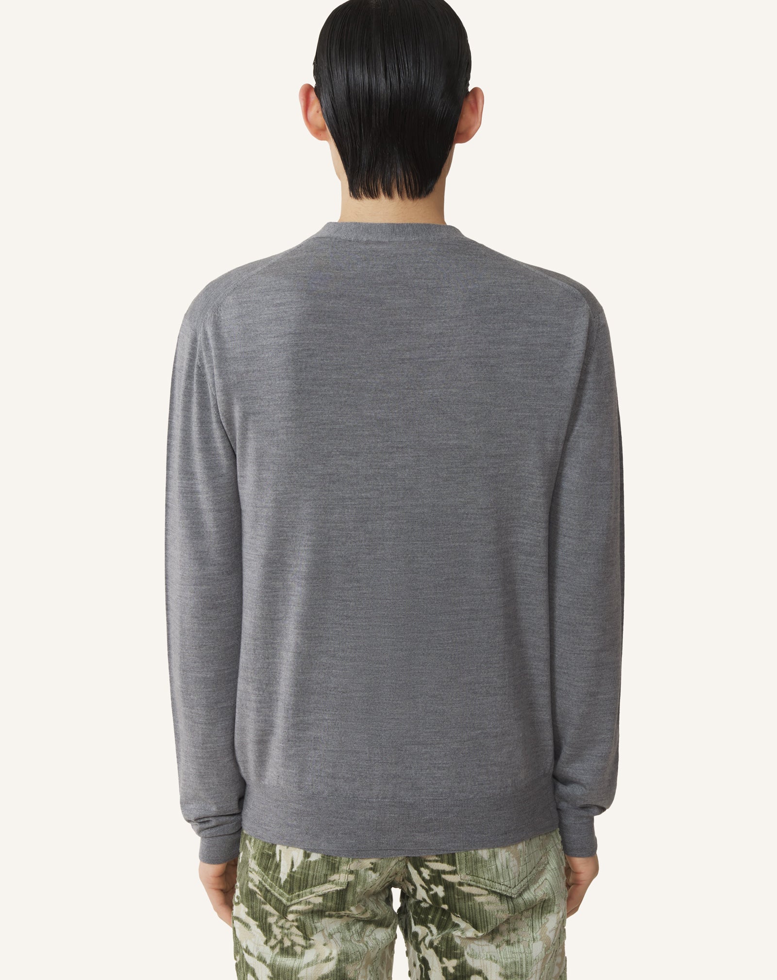 BLACK CLASSIC CARDIGAN IN MERINO WOOL