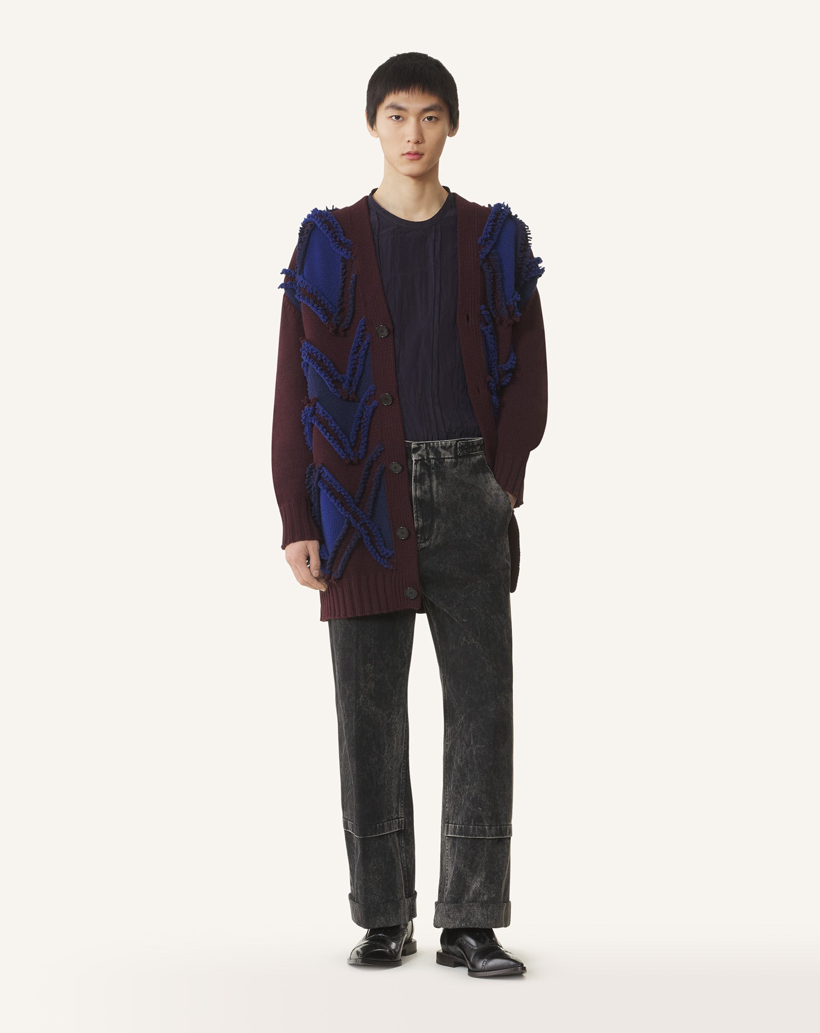 OVERSIZED JACQUARD CARDIGAN