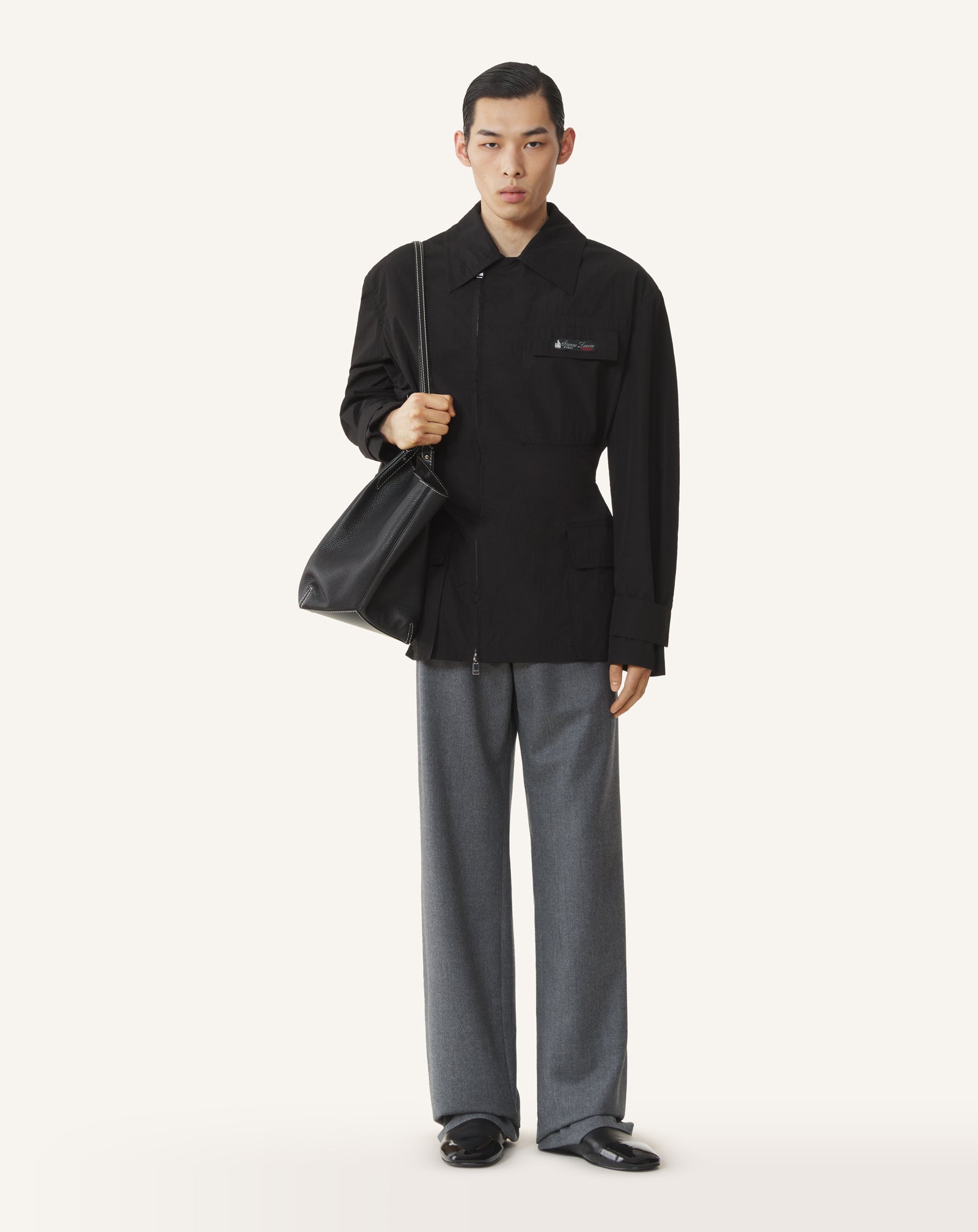 Black Short Parka In Technical Cotton | Lanvin