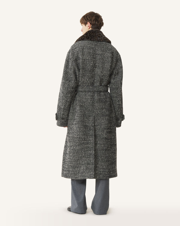 Lanvin Loose-Fit Trench Coat in Textured Wool — photo 5