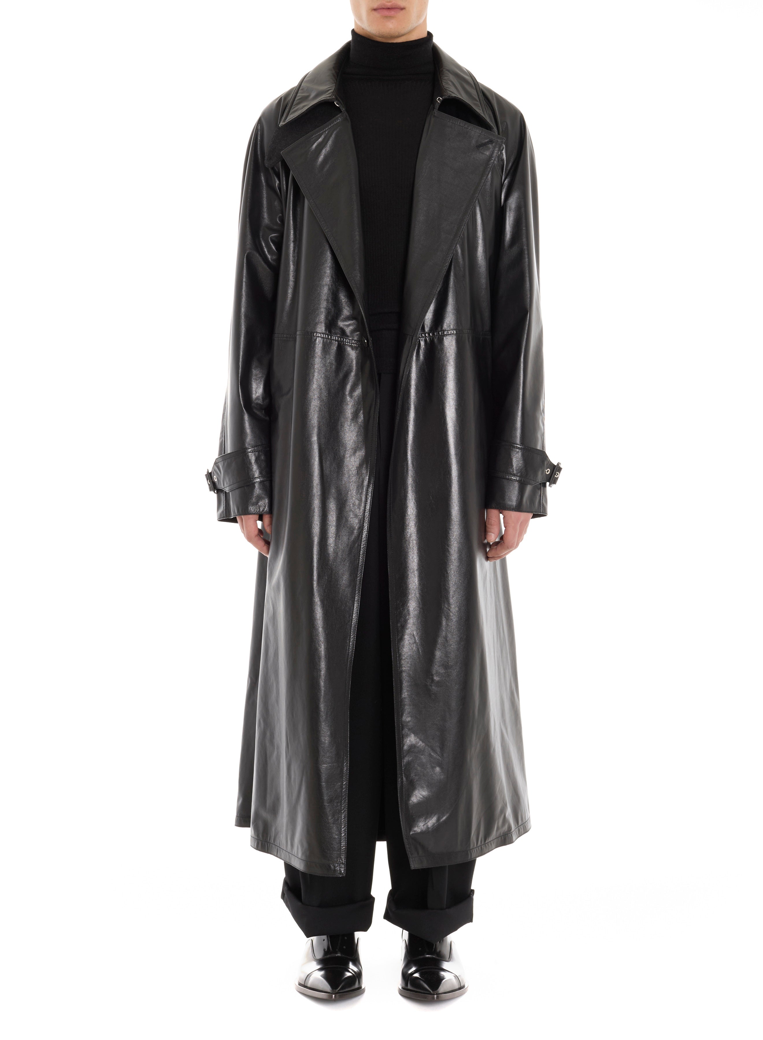 LEATHER TRENCH COAT