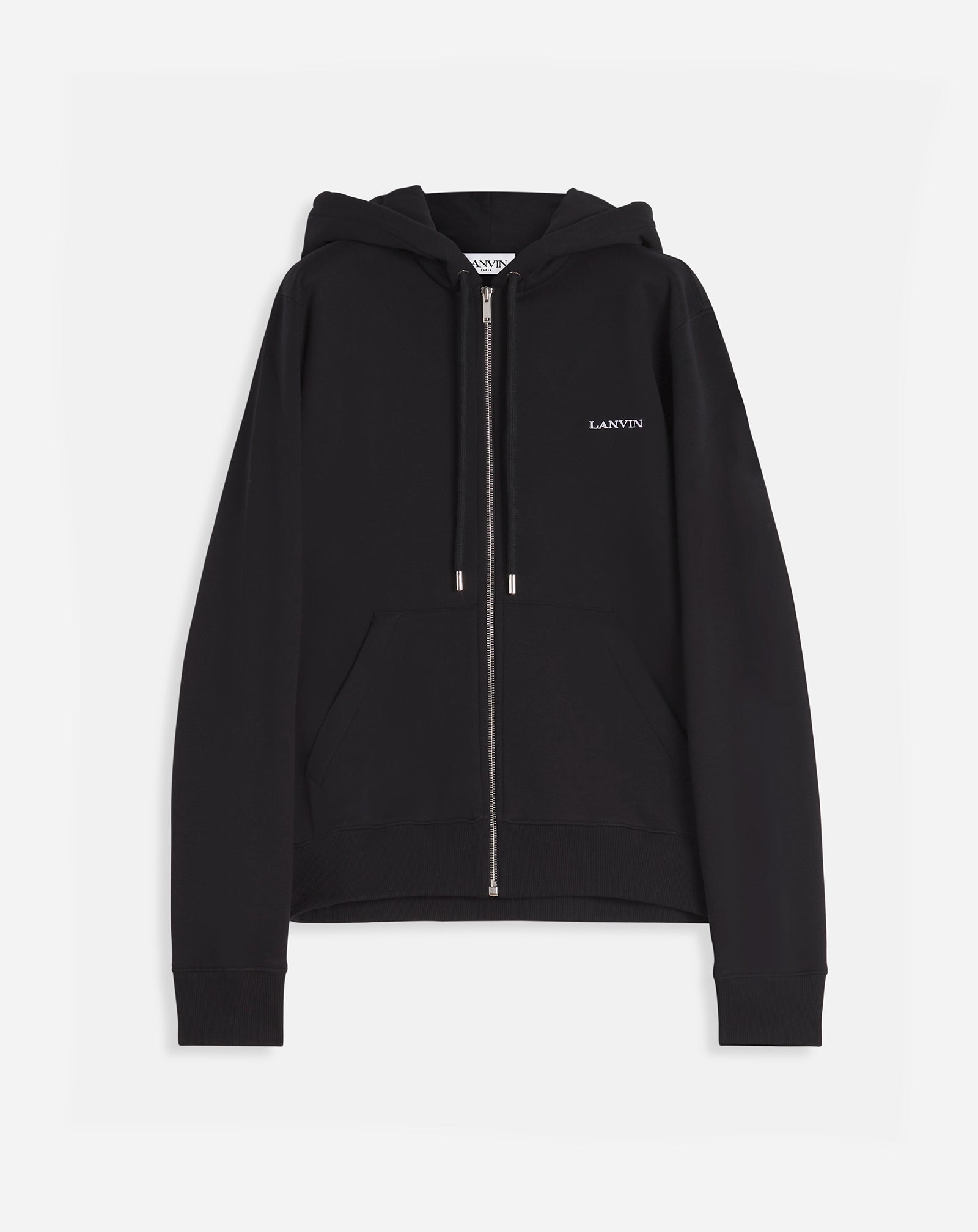 Archives print zipped hoodie