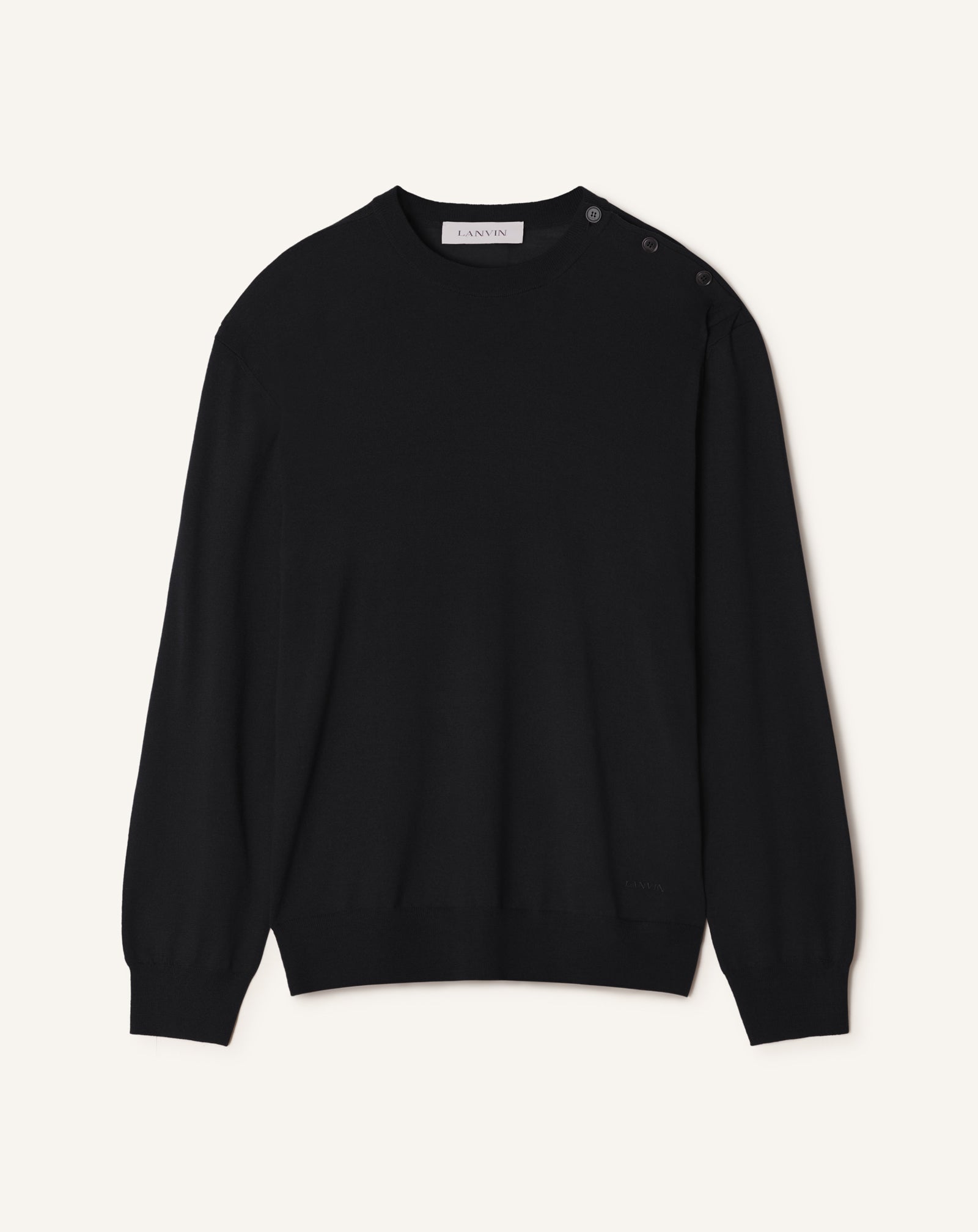 BLACK CLASSIC MERINO WOOL SWEATER