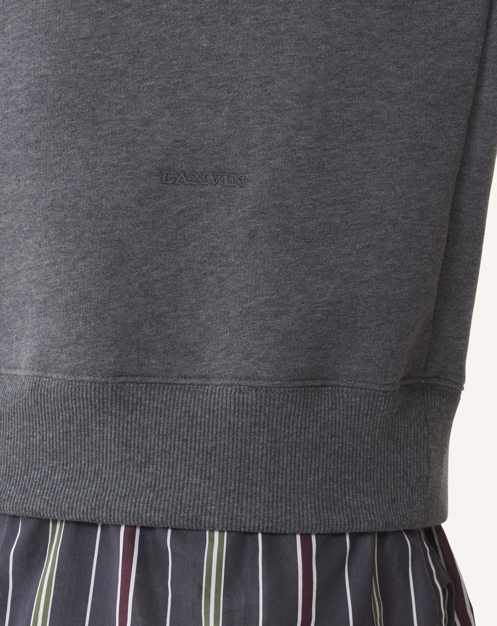 BLACK LAYERED SWEATSHIRT IN COTTON AND CASHMERE