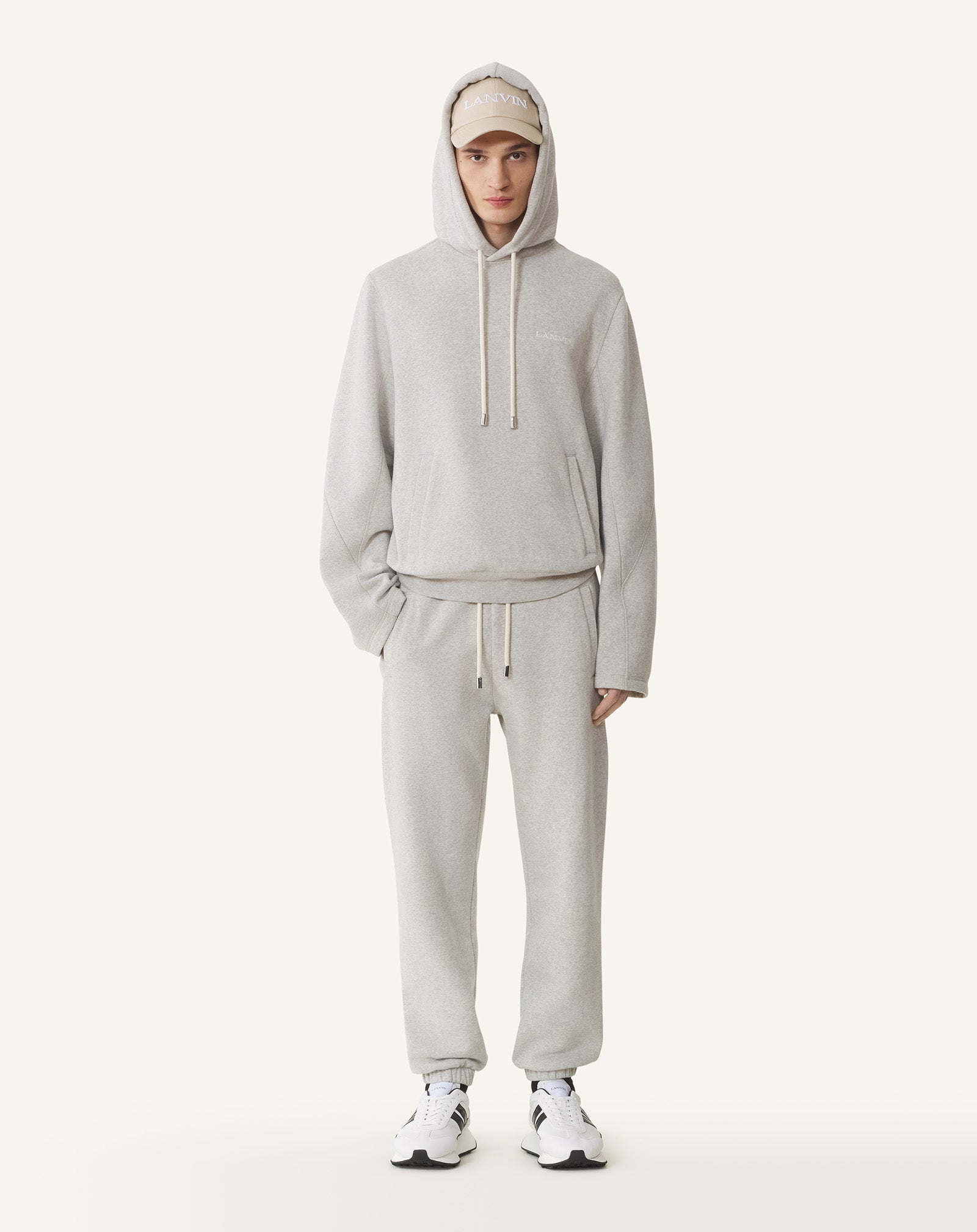 COTTON AND CASHMERE JOGGER PANTS