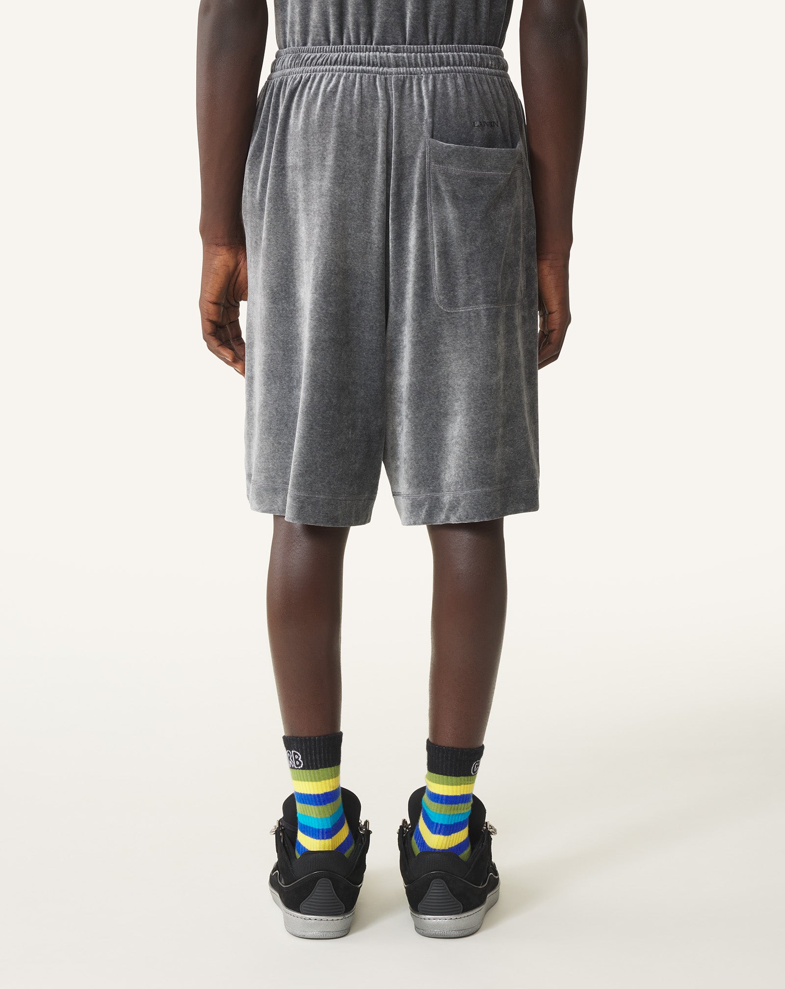 Grey Velvet Bermuda Shorts | Lanvin