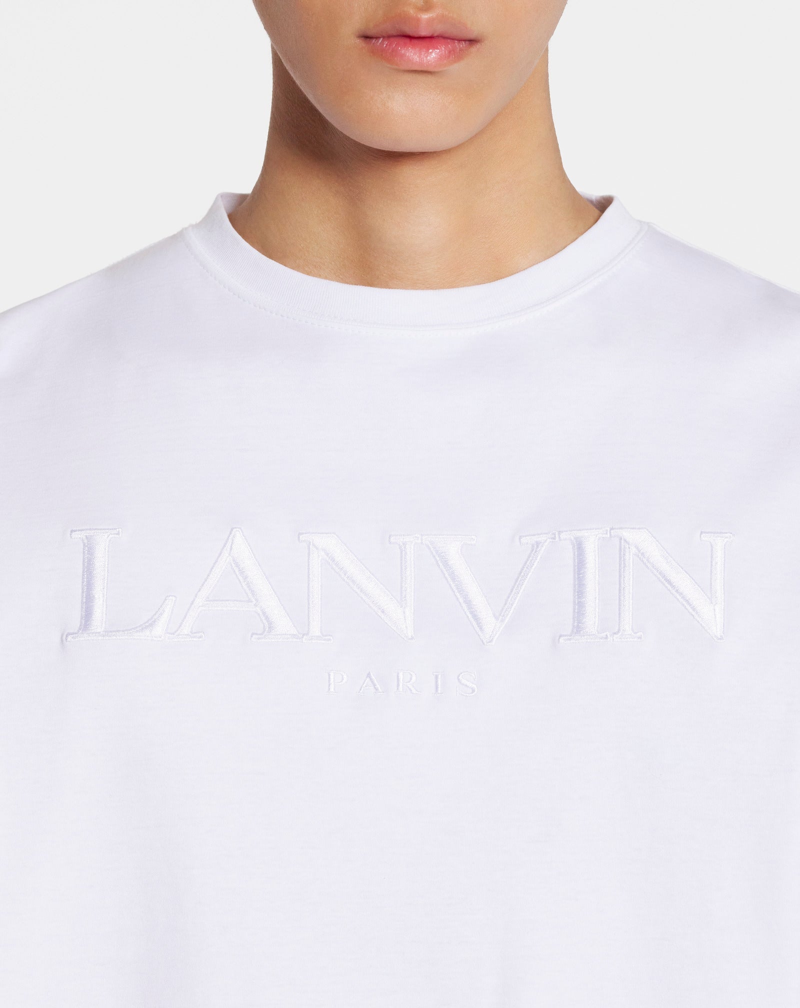 LANVIN TONAL EMBROIDERIE T-SHIRT