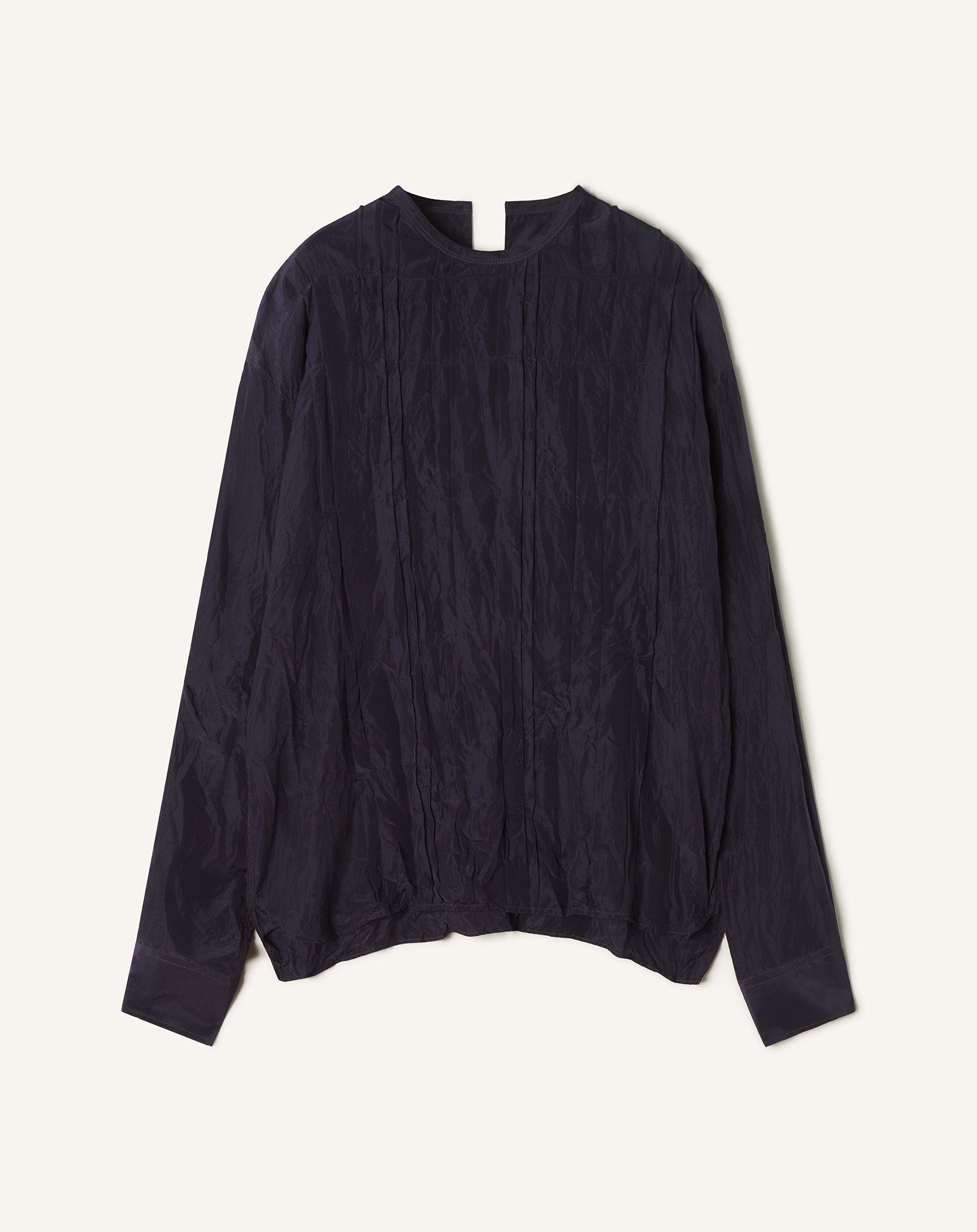 LONG-SLEEVE PLEATED TOP