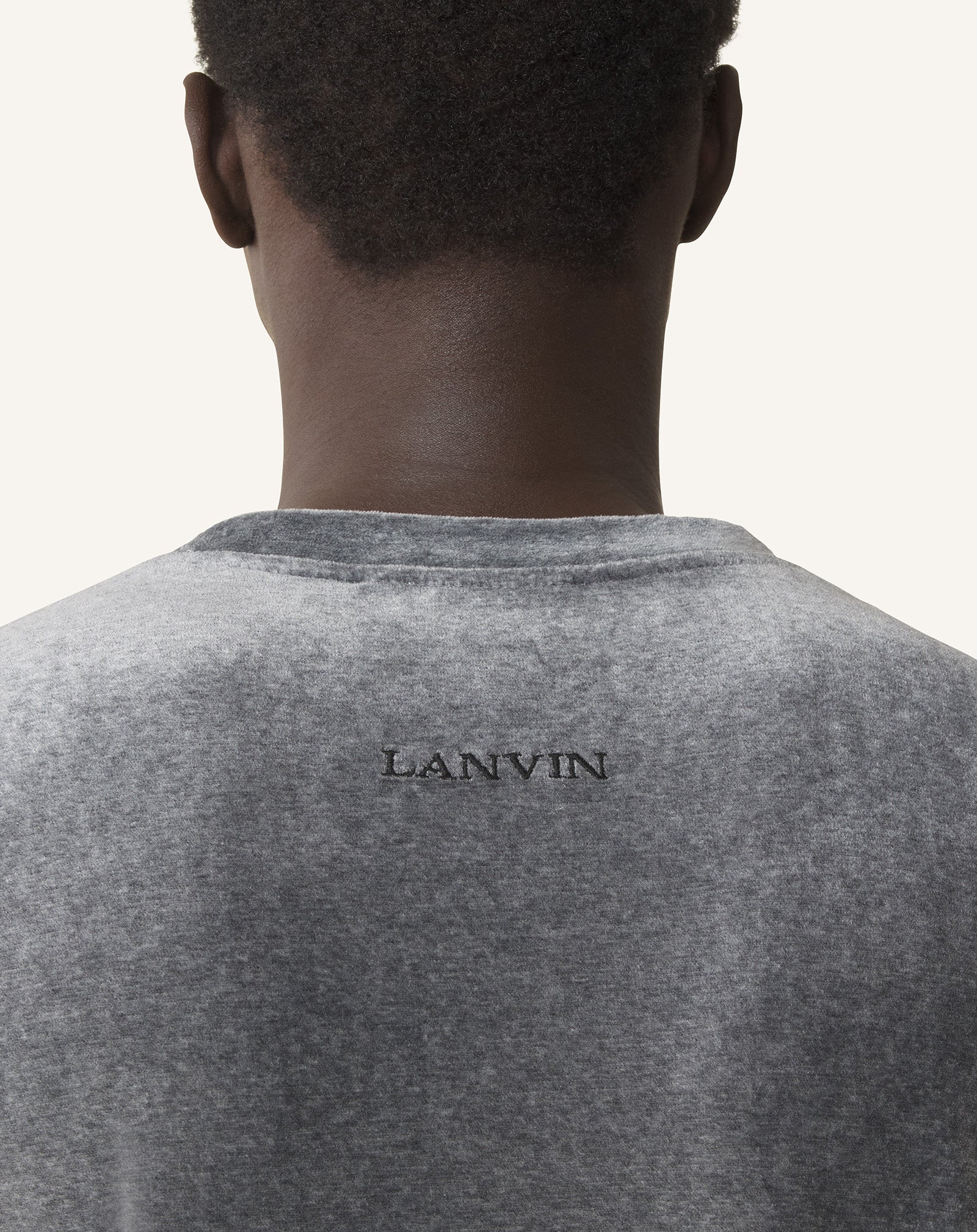 GREY VELVET T-SHIRT