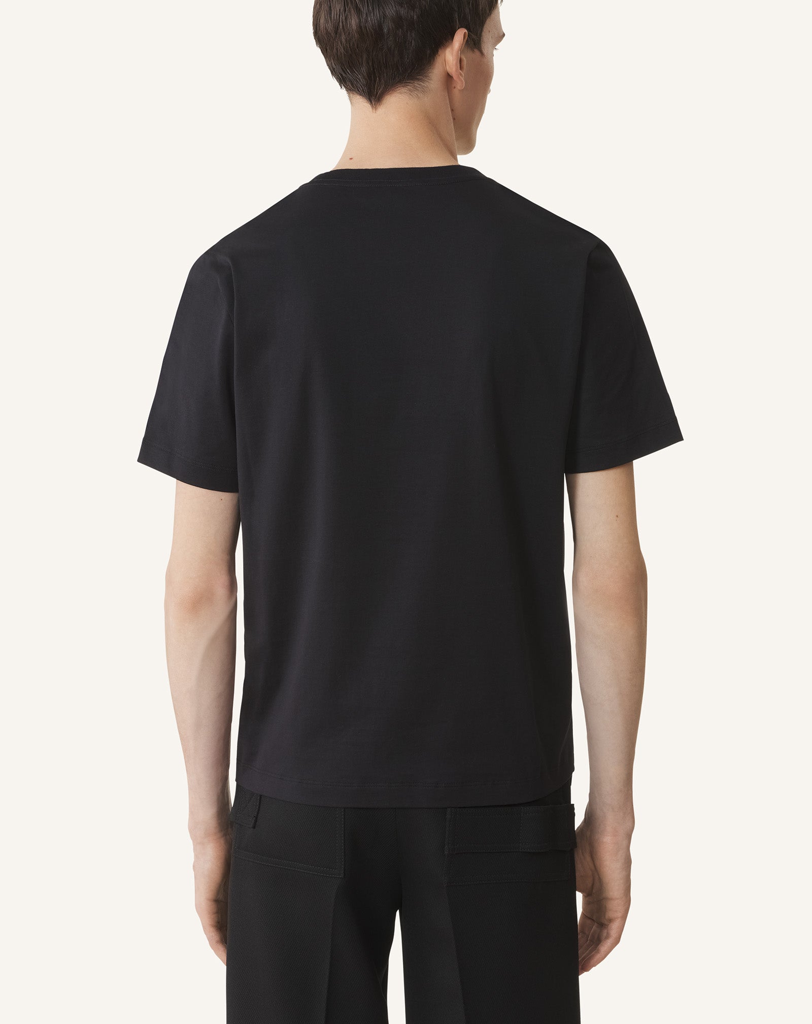 LANVIN SHEARLING DETAIL T-SHIRT