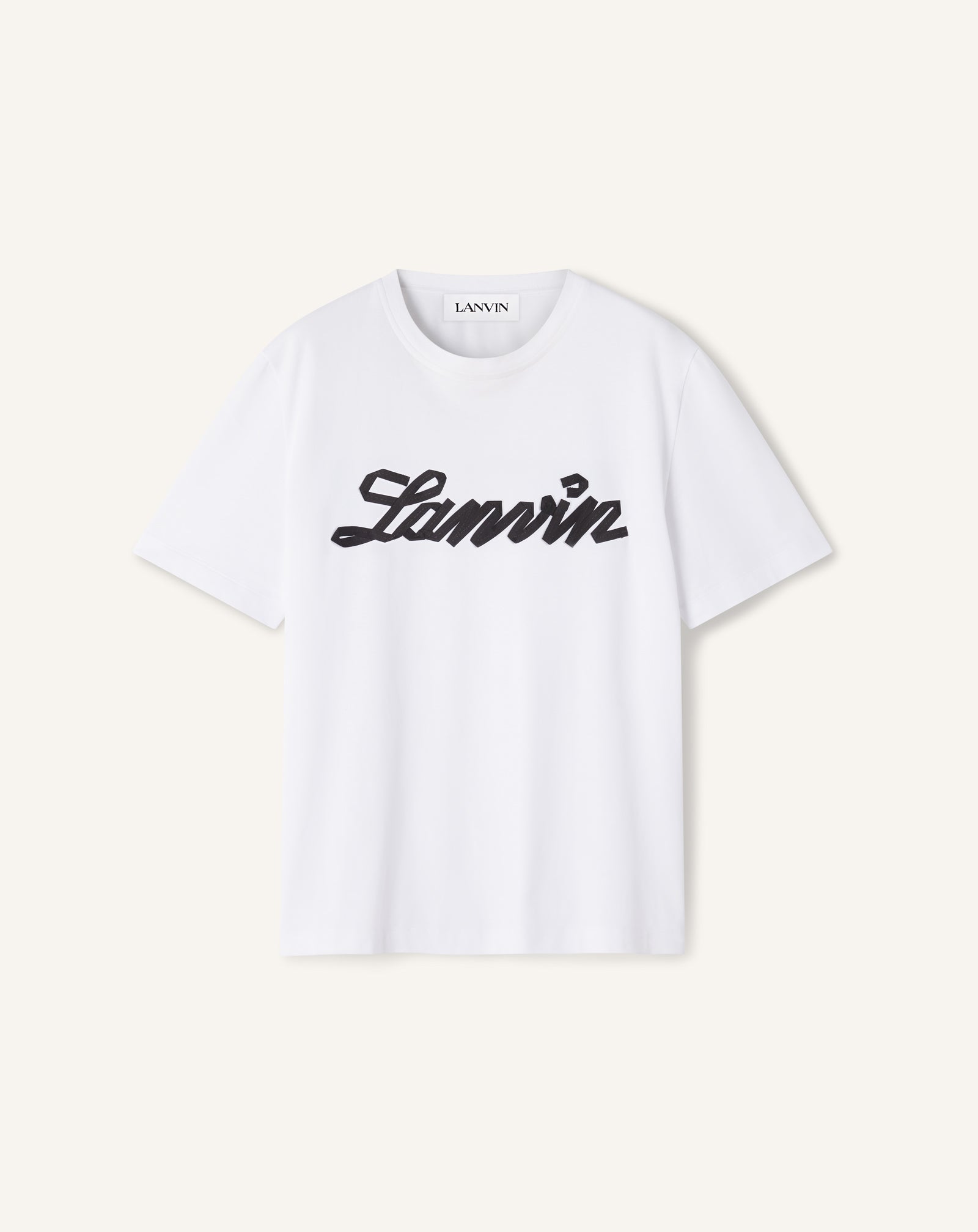 WHITE LANVIN RIBBON T-SHIRT