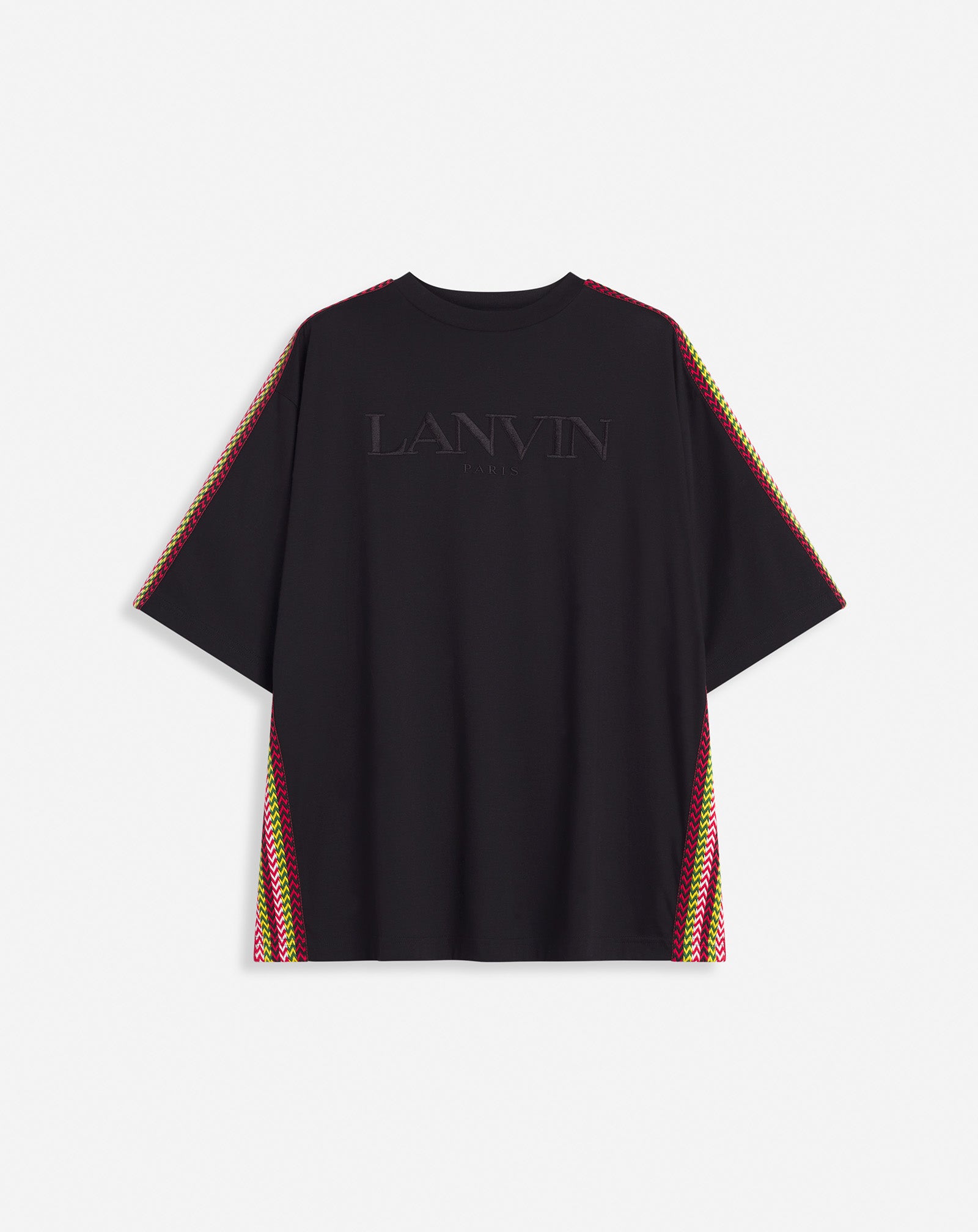 Oversized embroidered lanvin side curb t-shirt