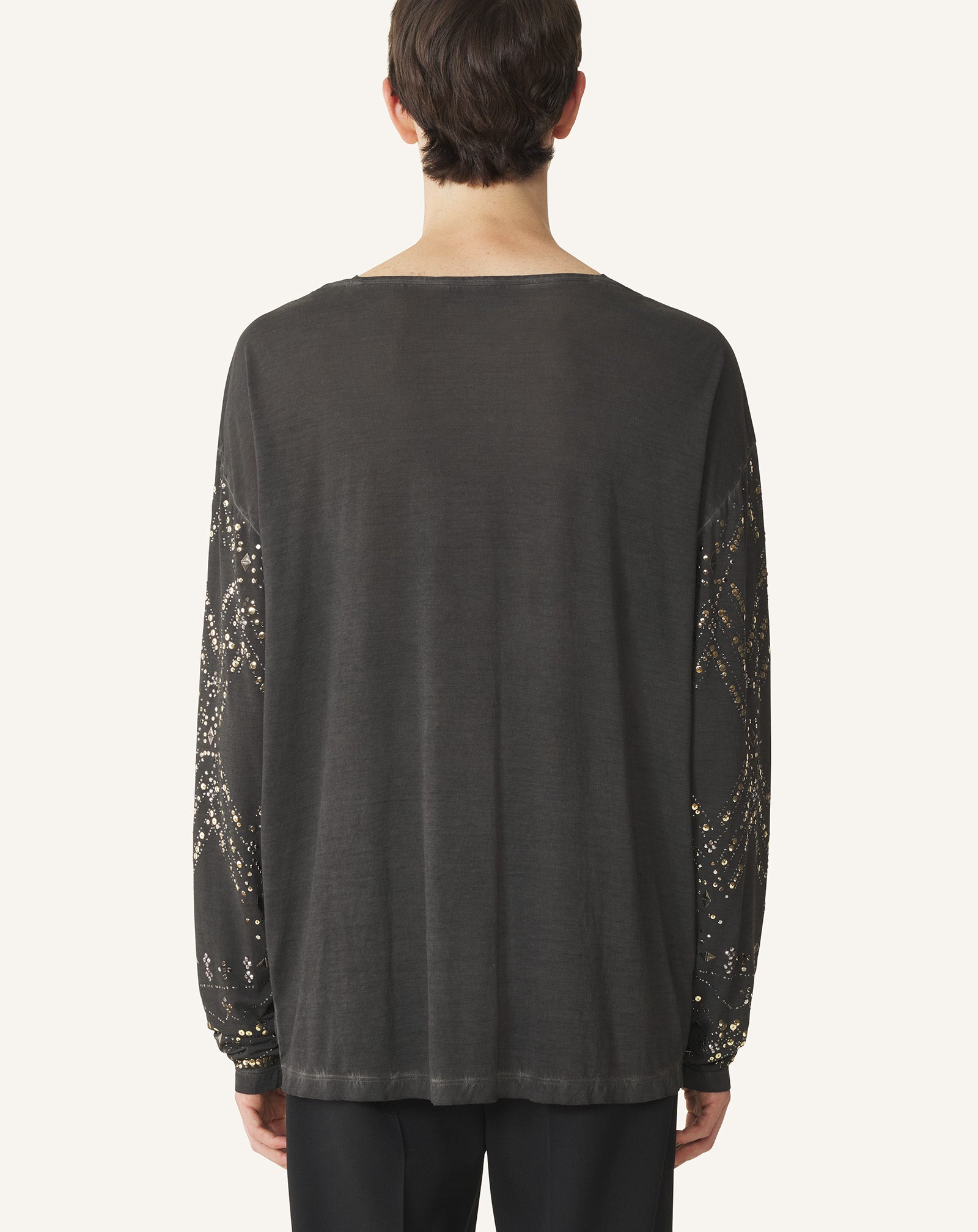 BLACK SEQUIN AND BEAD TOP