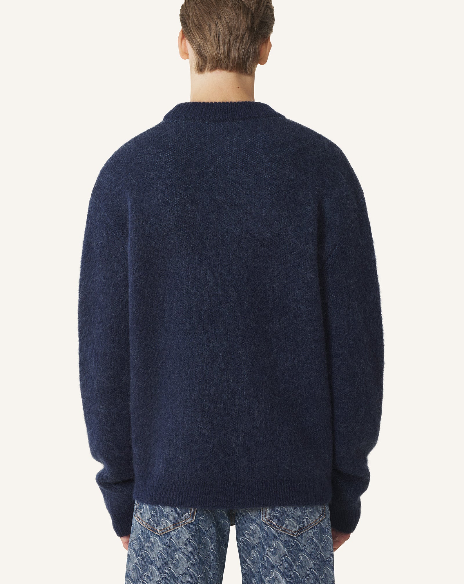 Pull En Mohair Jacquard Lunar Year Blue | Lanvin