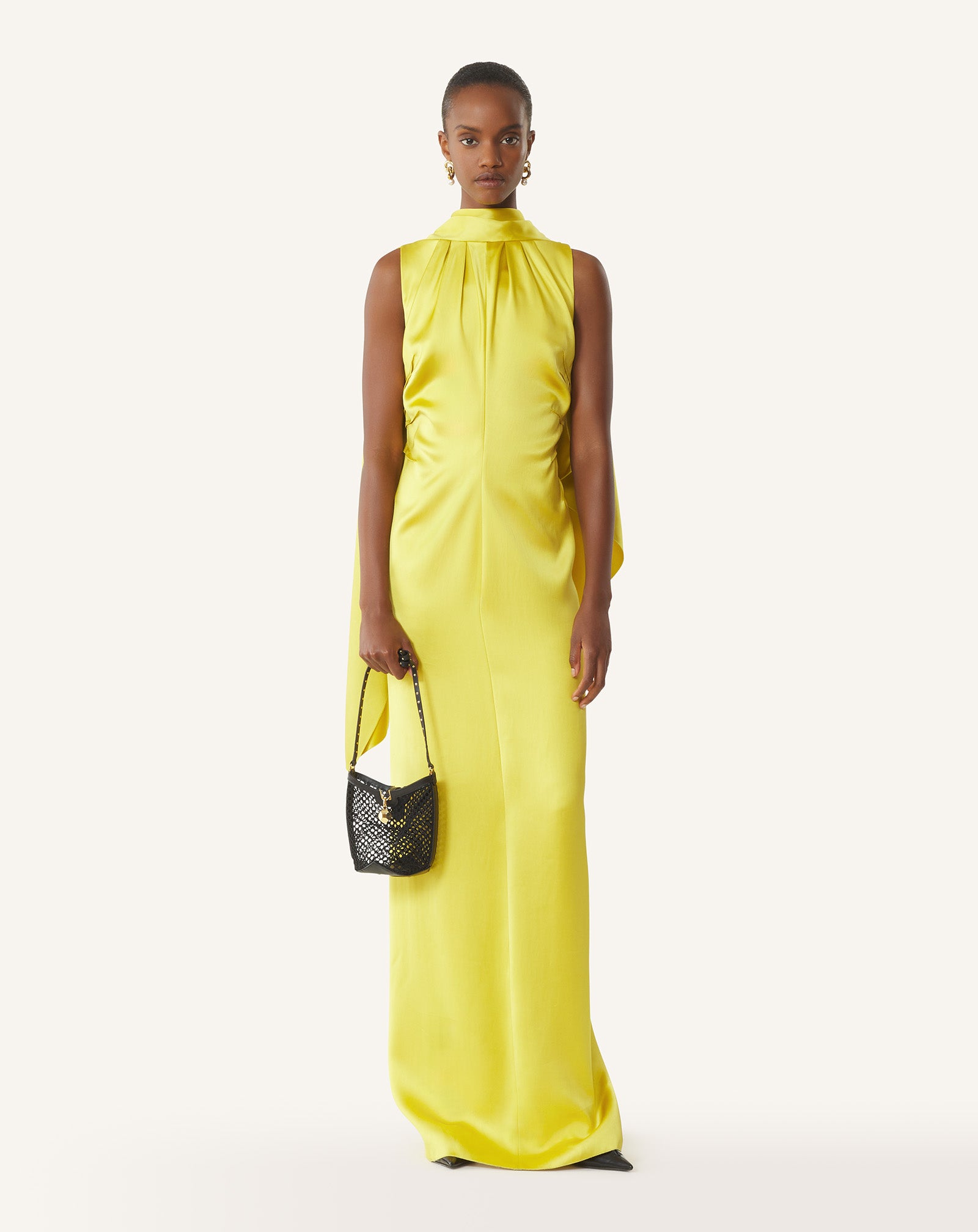 LONG SATIN DRESS