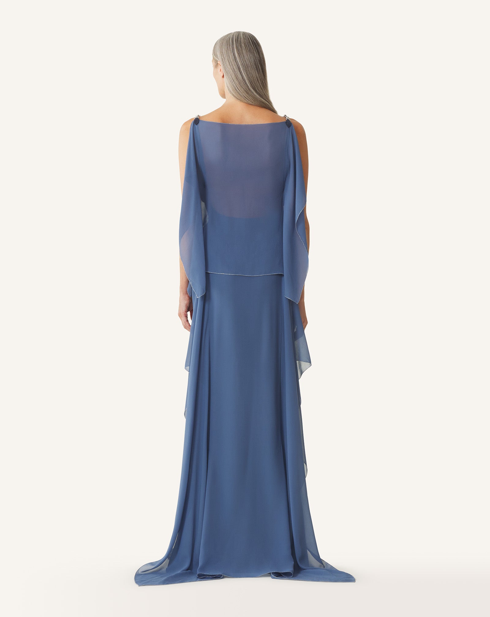 georgette floor length dress RED LONG SLEEVE GEORGETTE DRESS, 1X/2X / RED by mat AMOUR781