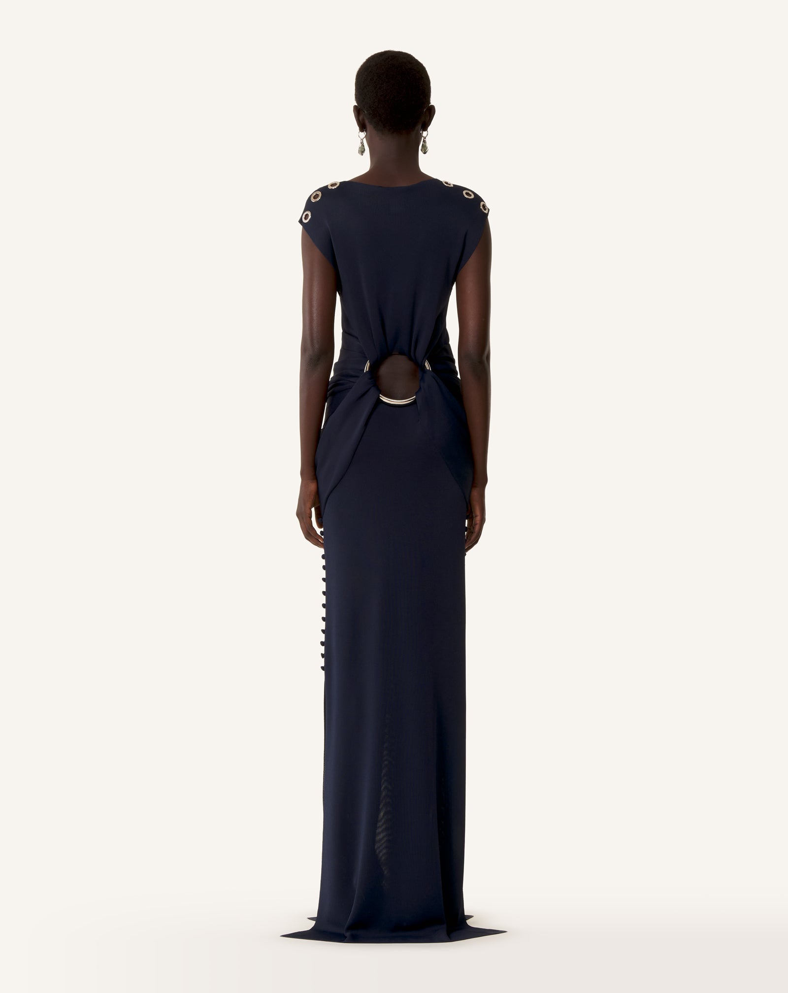 VISCOSE FITTED CHOKER DRESS