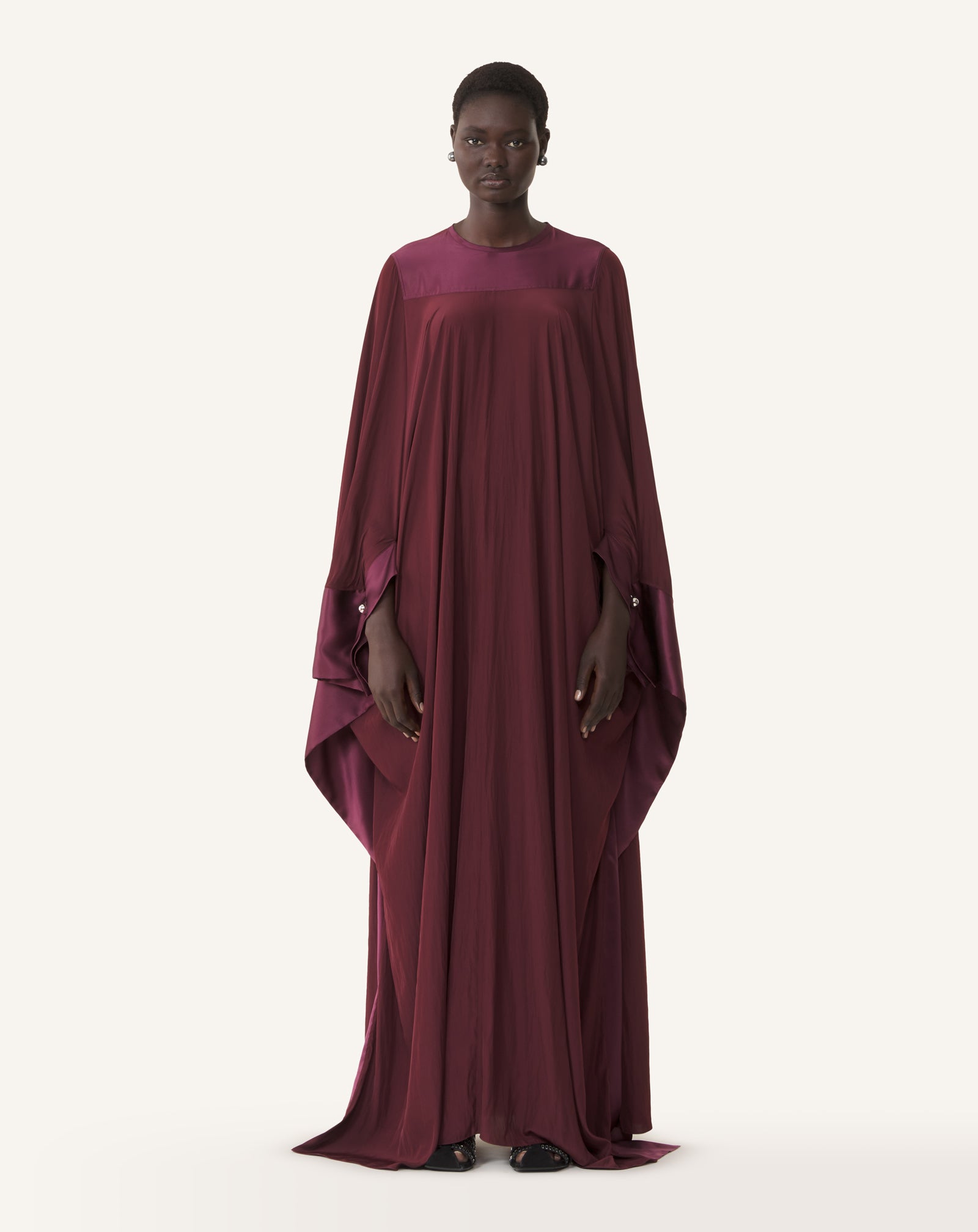 Lanvin - Full-length Charmeuse Dress For Women - Garnet