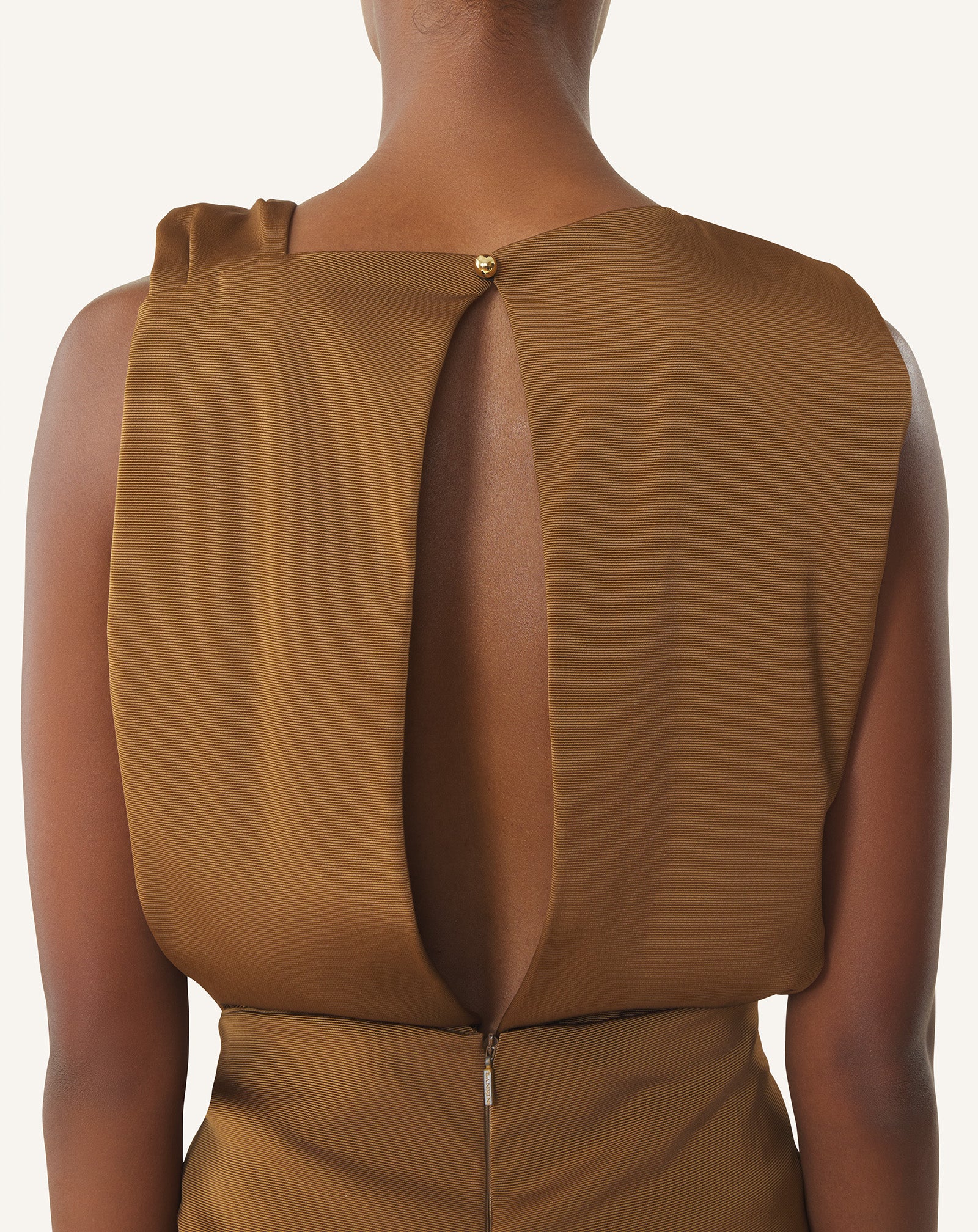 Lanvin - Midi Dress In Viscose For Women - Golden Brown - Size 40 Lanvin - Midi Dress In Viscose For Women - Golden Brown - Size 40