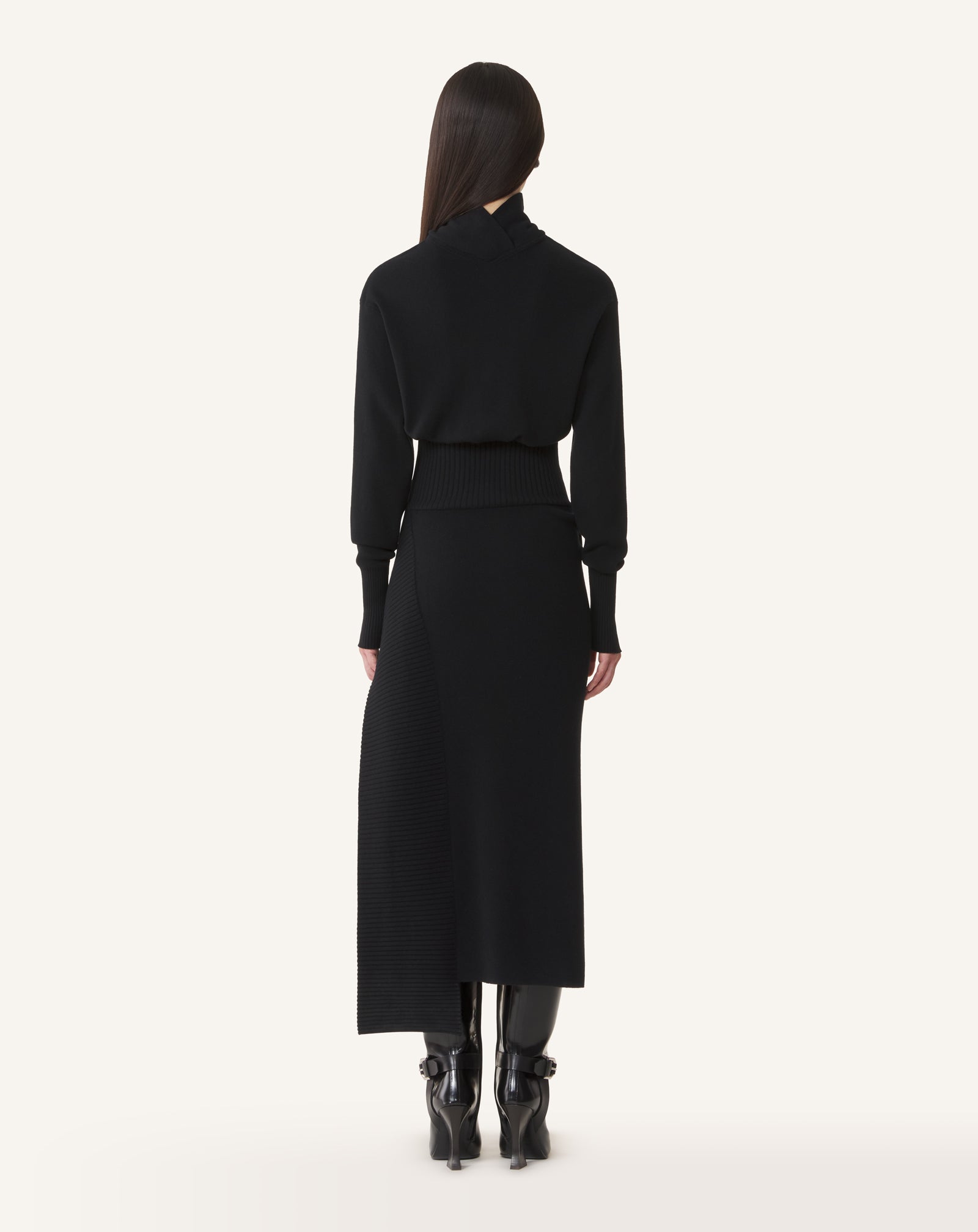 Black Wool And Cashmere Midi Dress | Lanvin