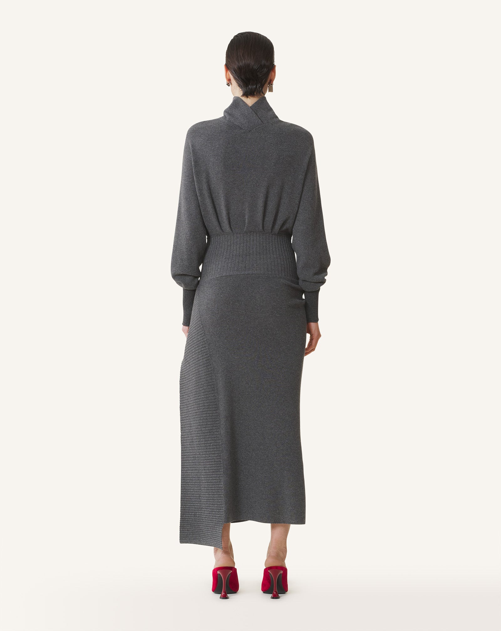 Lanvin Women's Wool and Cashmere Midi Dress - Dove - Size Small Lanvin Women's Wool and Cashmere Midi Dress - Dove - Size Small