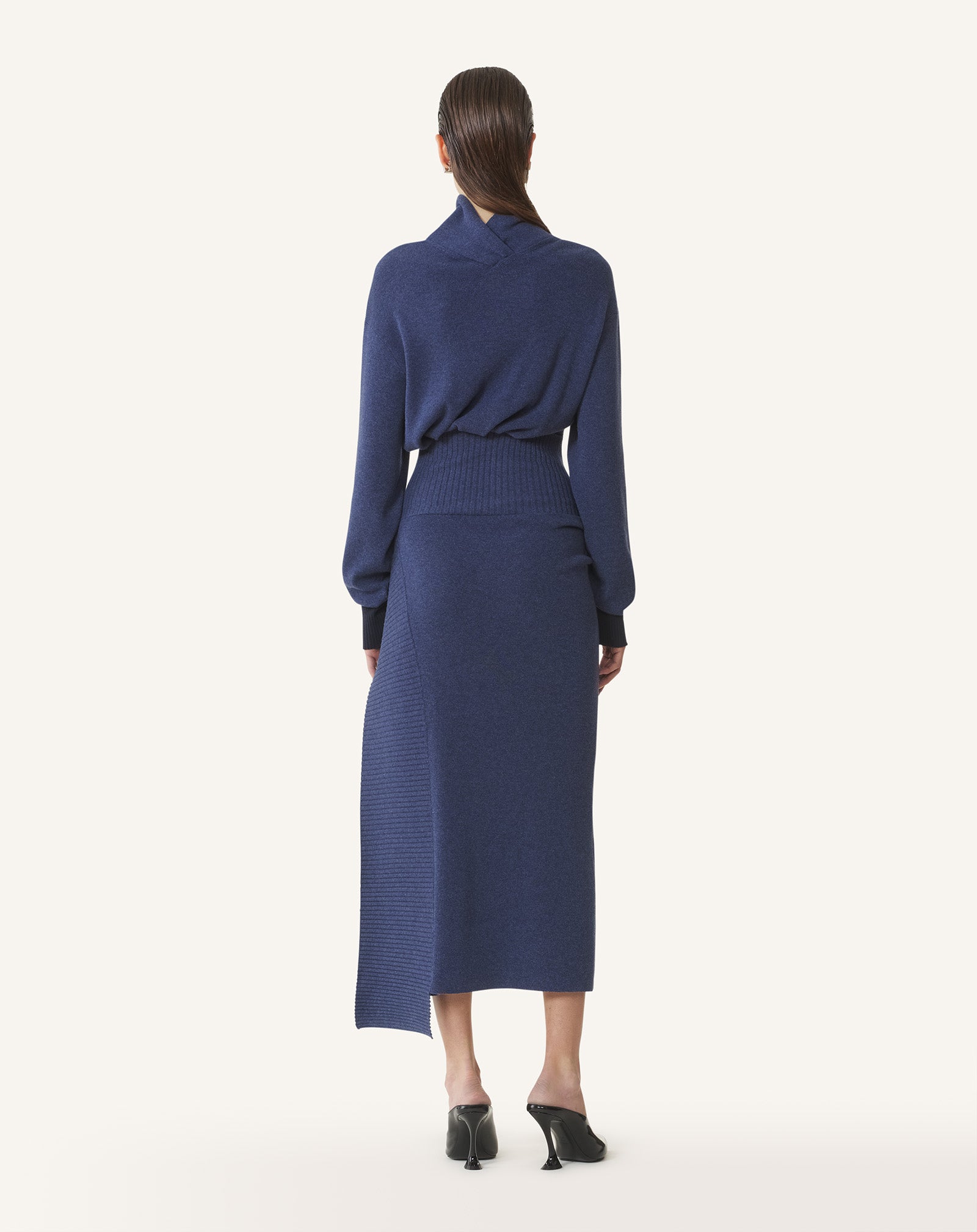 Lanvin - Wool And Cashmere Midi Dress For Women - Indigo - Size L Lanvin - Wool And Cashmere Midi Dress For Women - Indigo - Size L