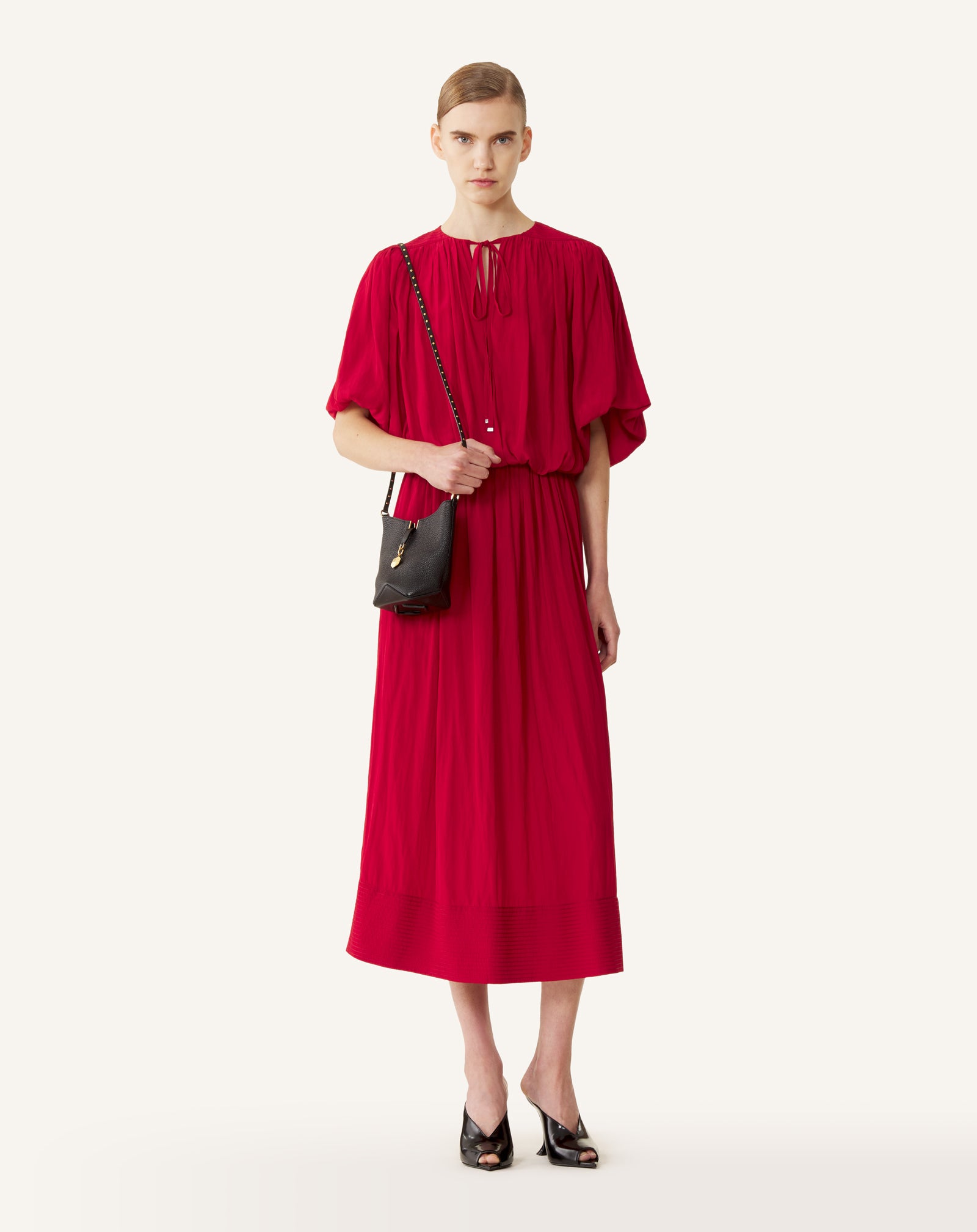 MIDI DRESS IN CHARMEUSE