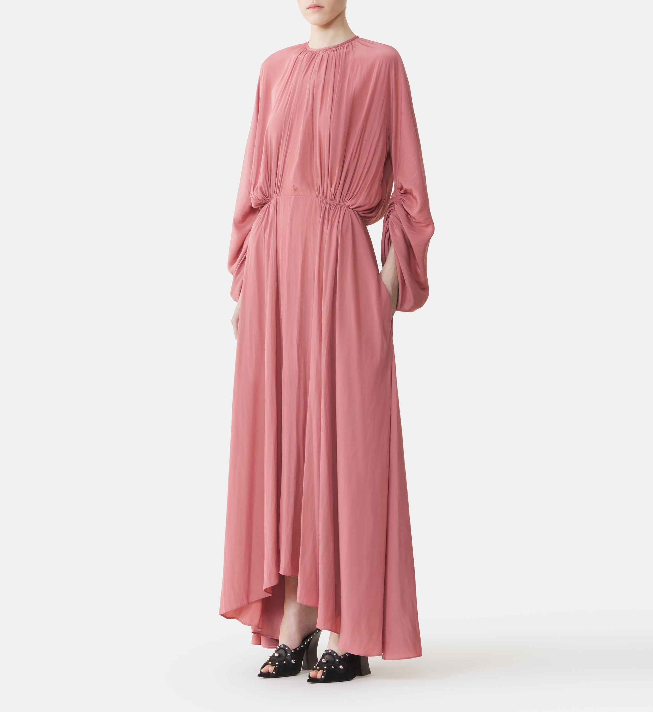 FITTED CHARMEUSE DRESS