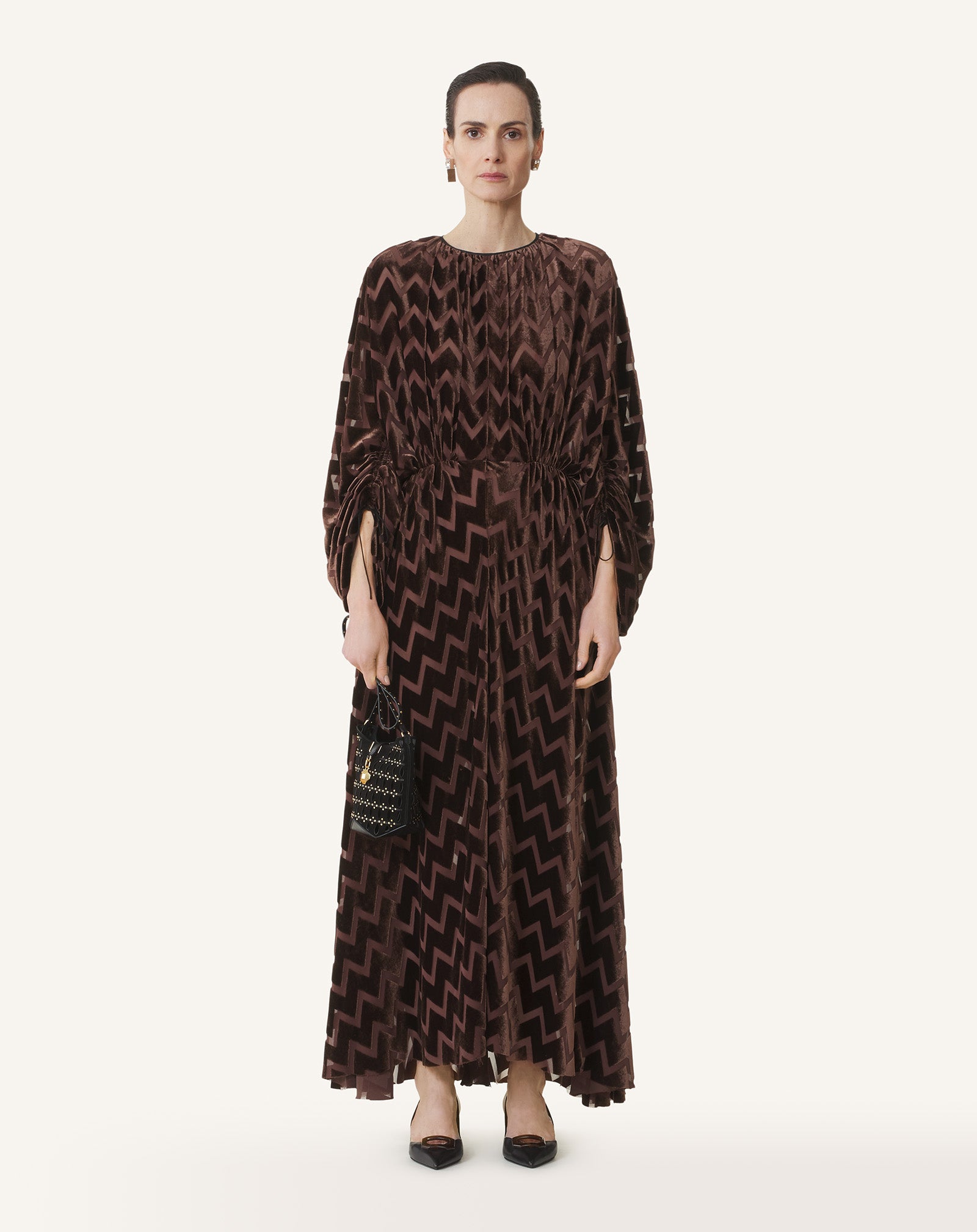 FITTED WAIST MIDI DRESS