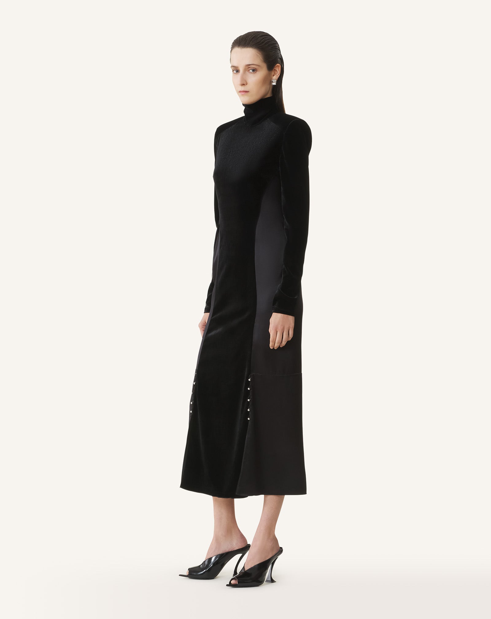 black velvet midi dress Lanvin - Velvet Midi Dress For Women - Black