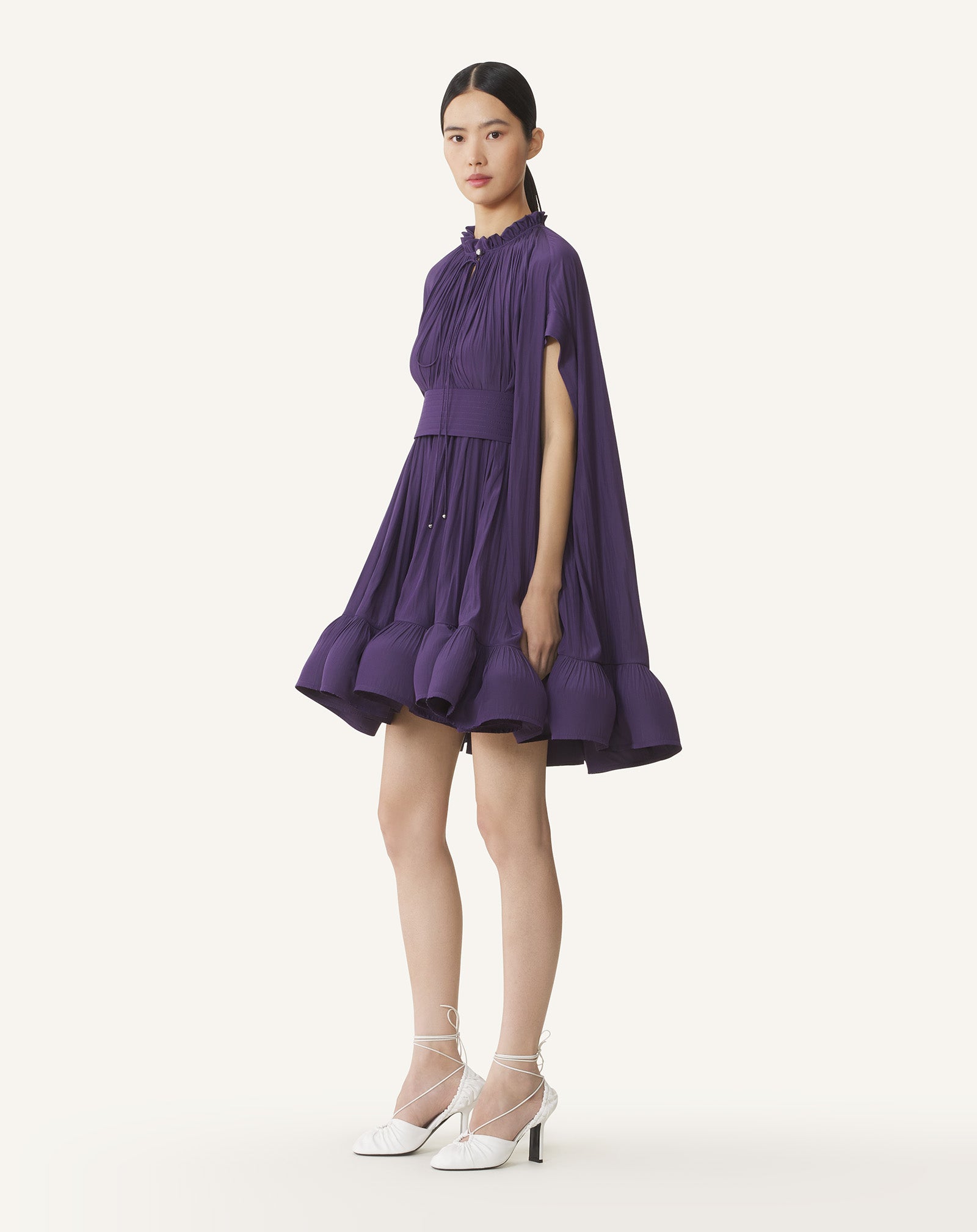 SHORT CHARMEUSE DRESS