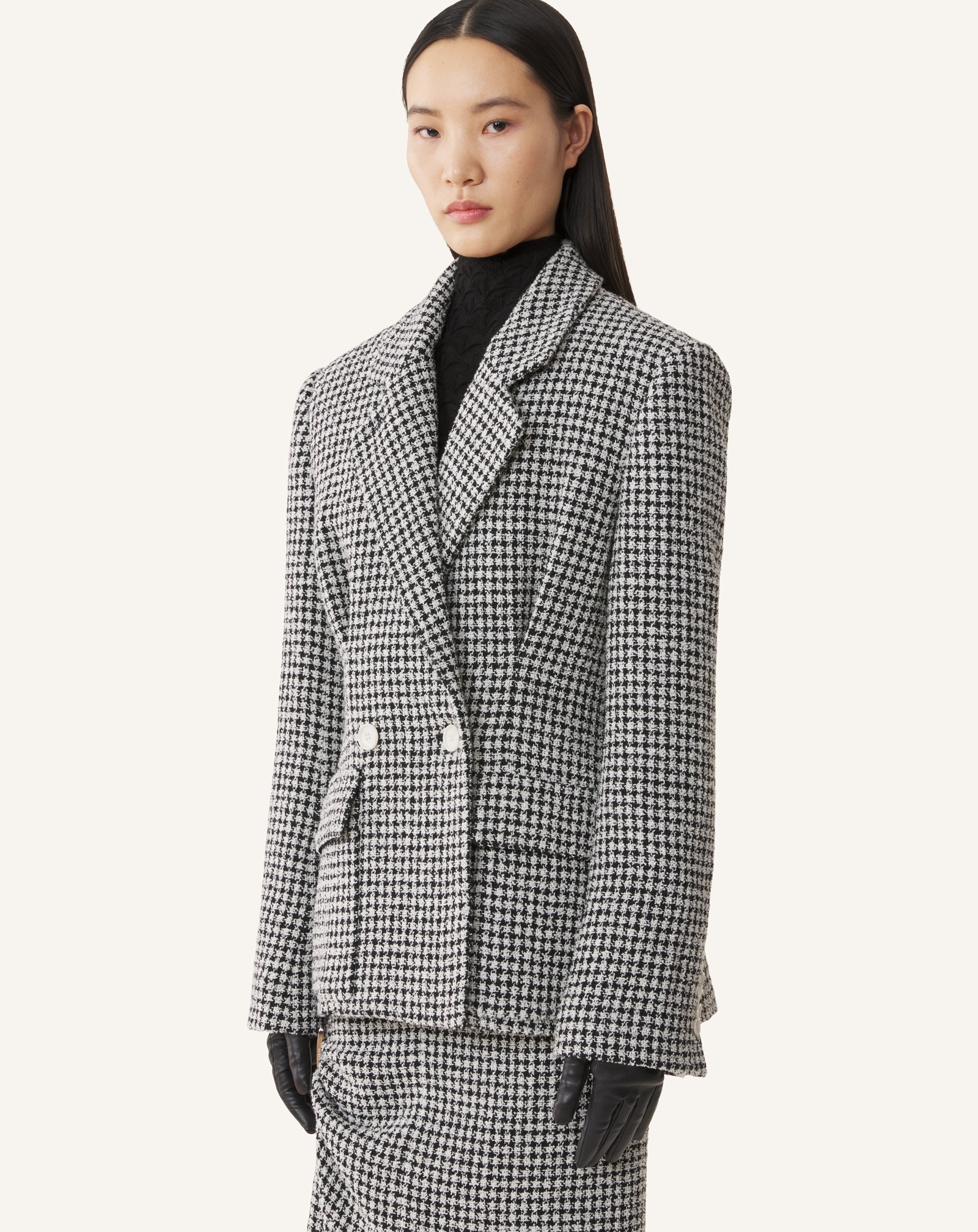 GREY SLIM-FIT TWEED JACKET