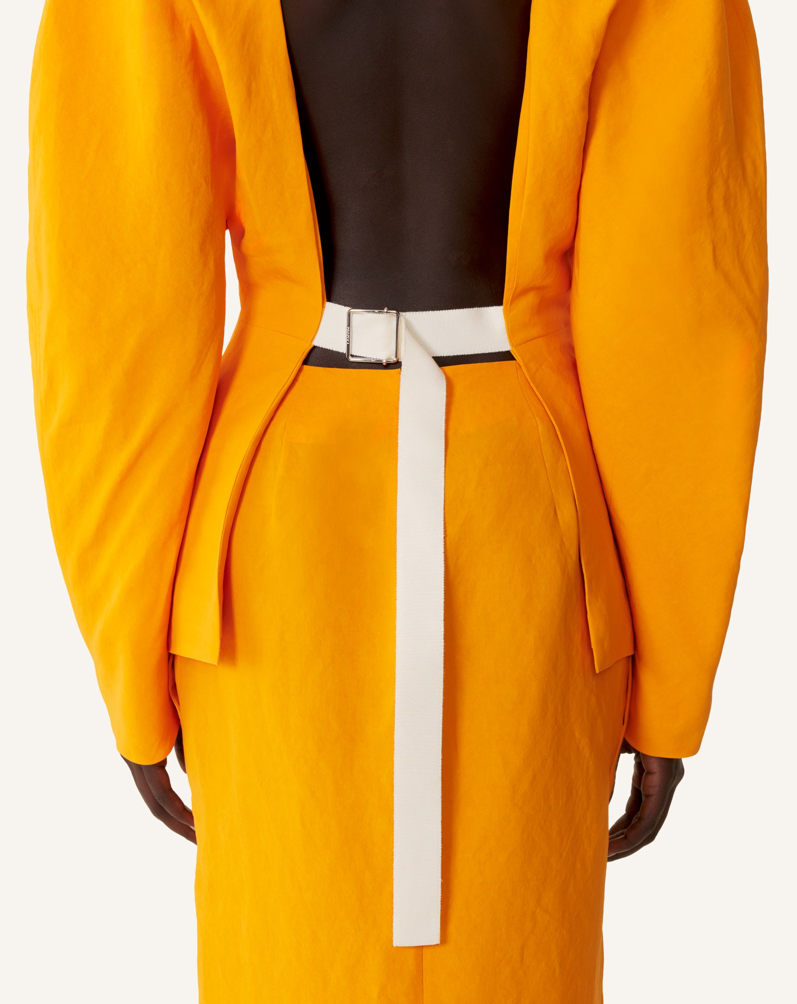 open back jacket dress Lanvin - Paper And Viscose Open-Back Jacket For Women - Mandarin