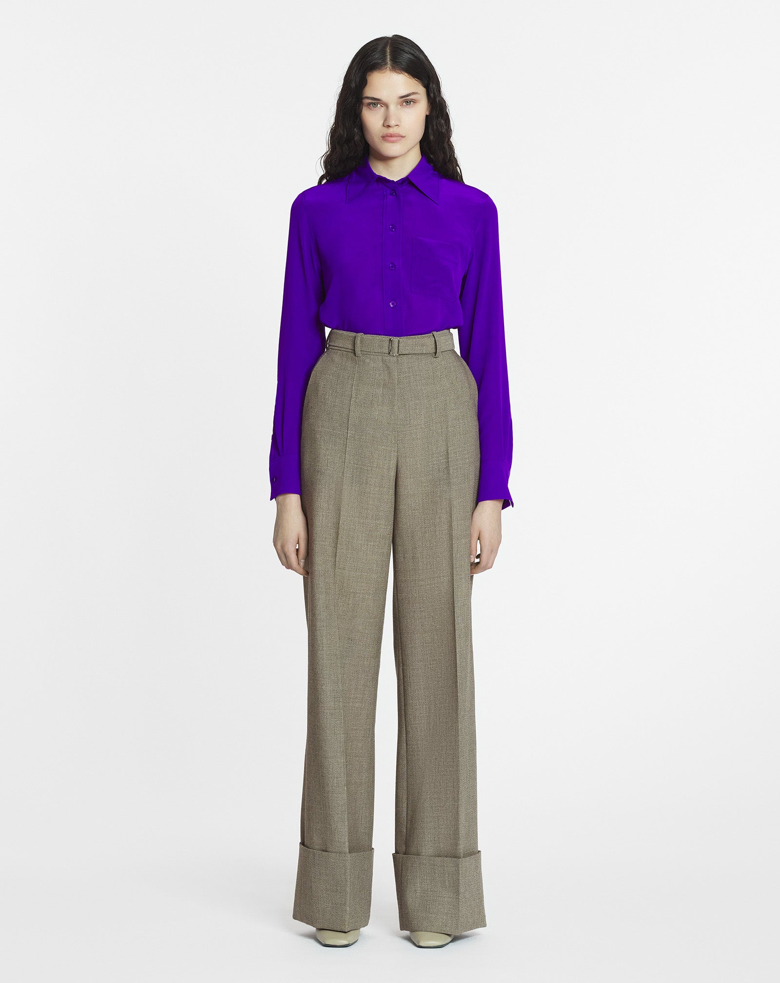 STRAIGHT SILK SHIRT