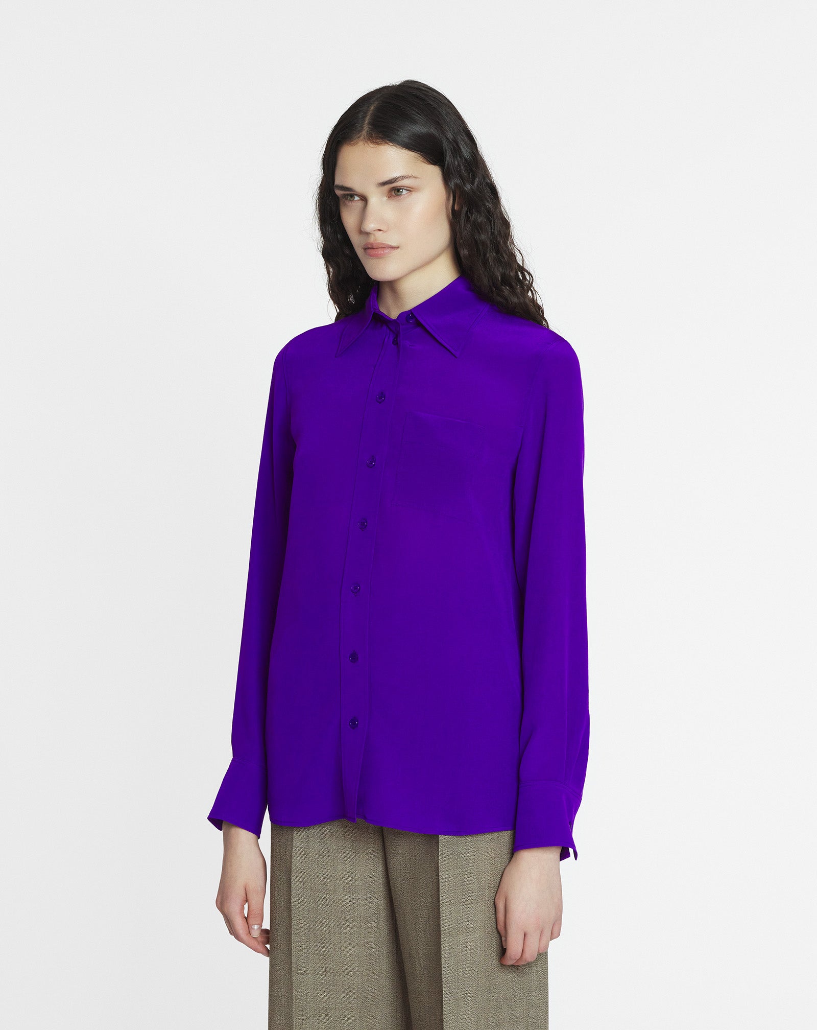 STRAIGHT SILK SHIRT