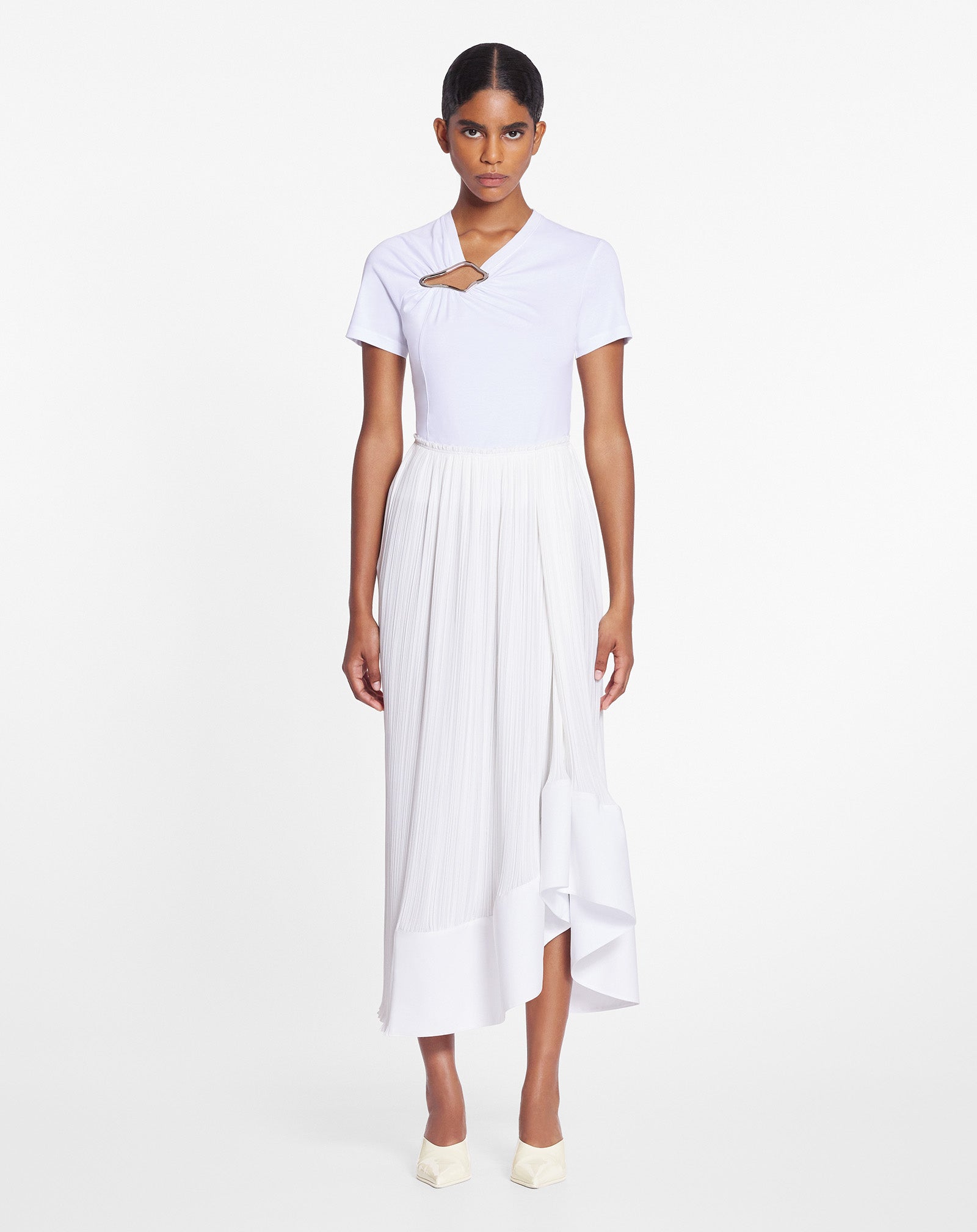 PLEATED MIDI SKIRT
