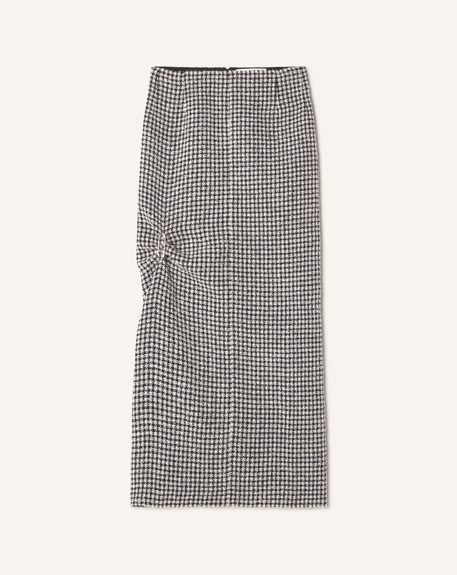 LONG DRAPED TWEED SKIRT