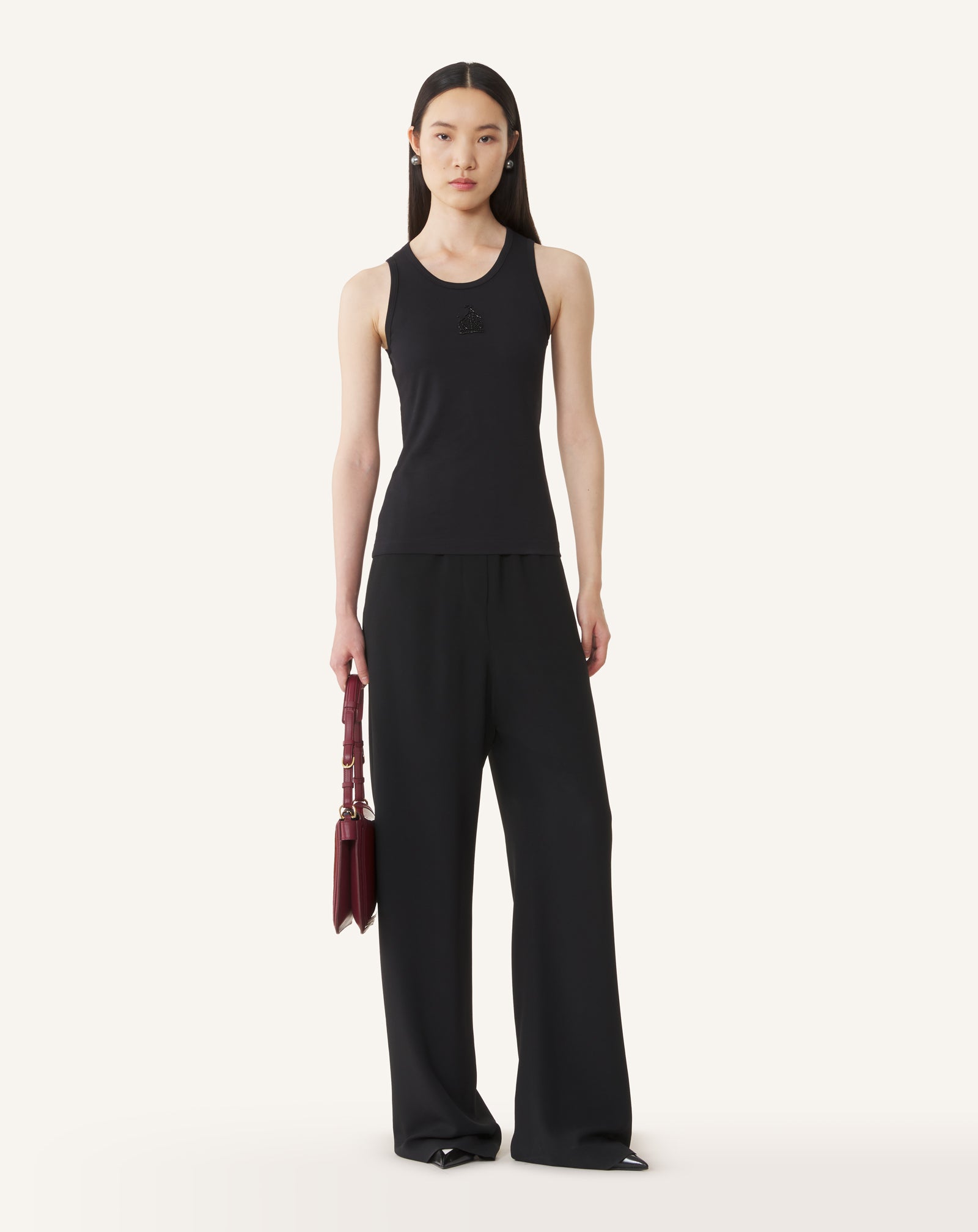 WIDE PANTS IN SABLE