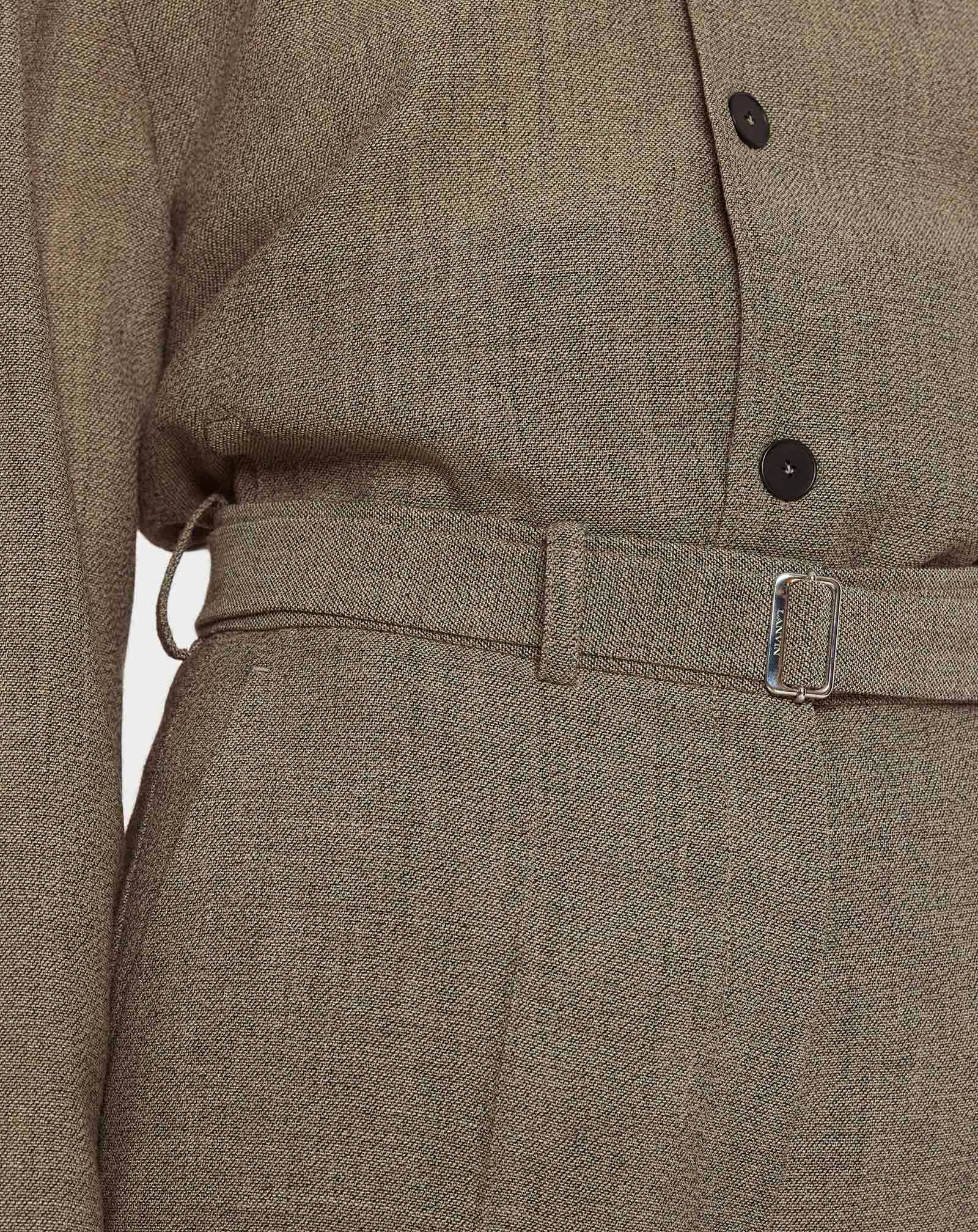 WIDE-LEG CUFFED WOOL PANTS