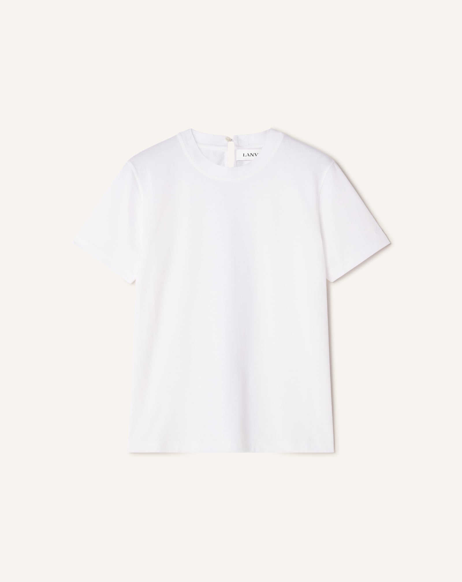 White Cotton T-shirt With Ribbon Detail | Lanvin