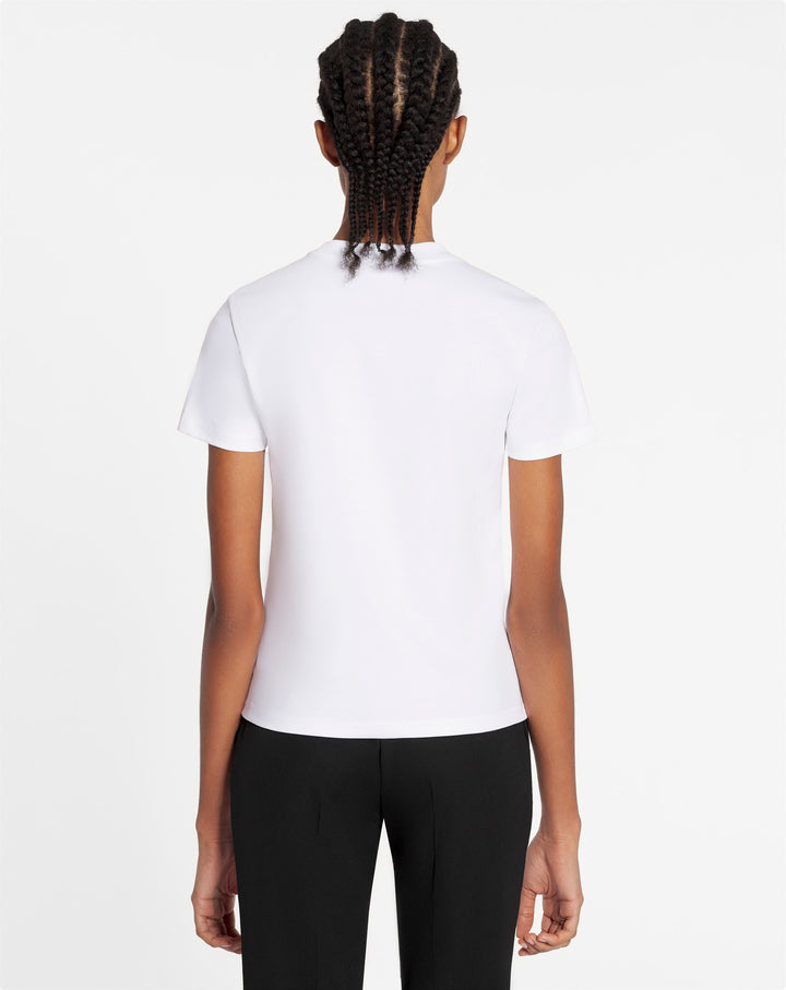 CLASSIC FIT LANVIN EMBROIDERED T-SHIRT OPTICAL WHITE | Lanvin
