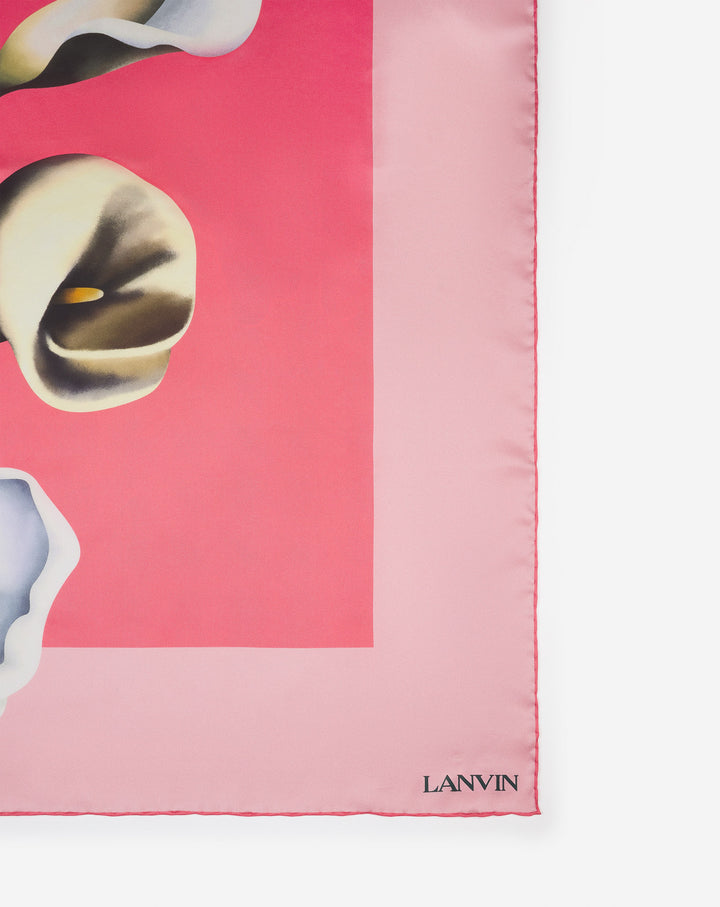 Square Floral Print Silk Scarf | Lanvin – LANVIN