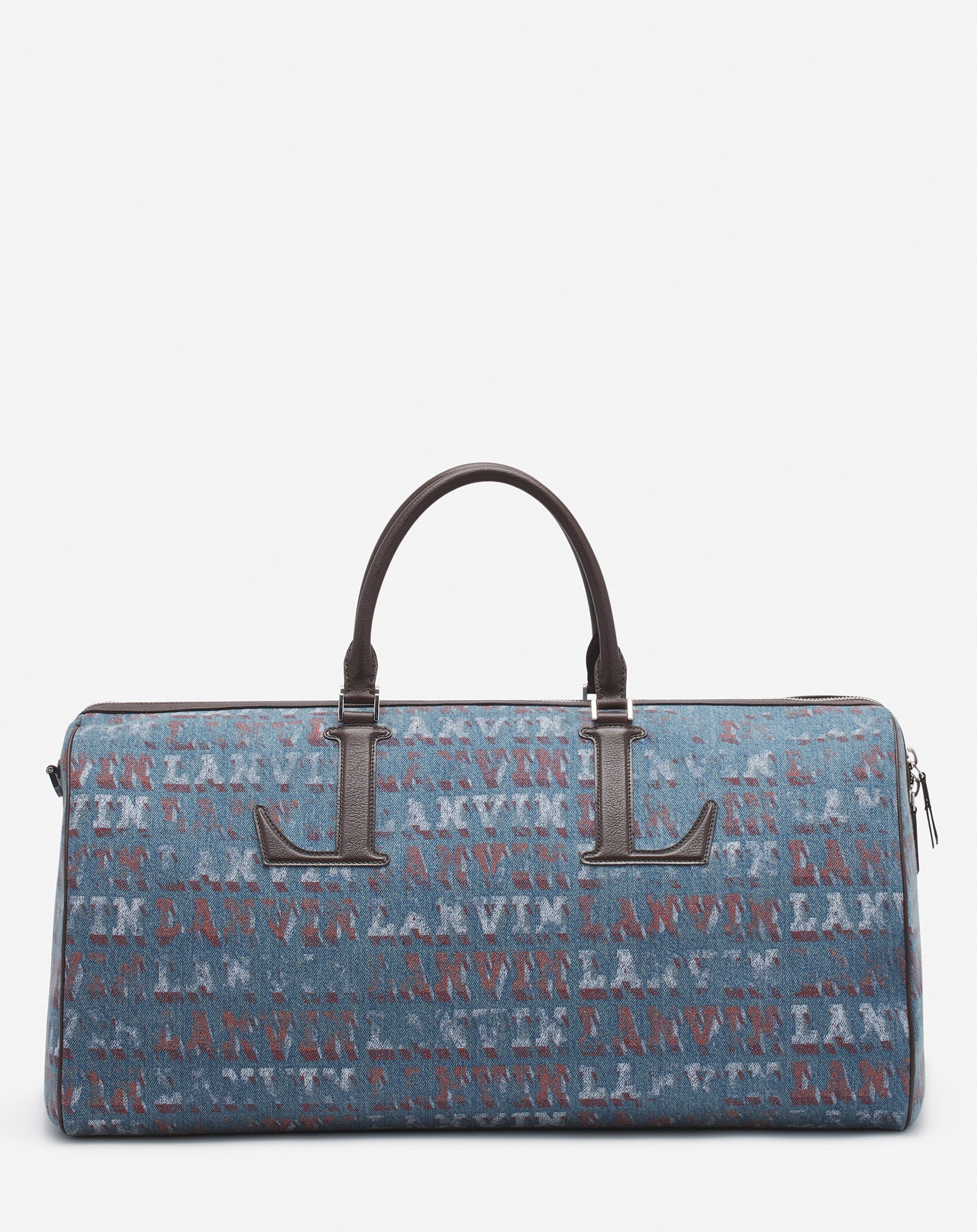 Lanvin x future denim travel bag with lanvin logo print