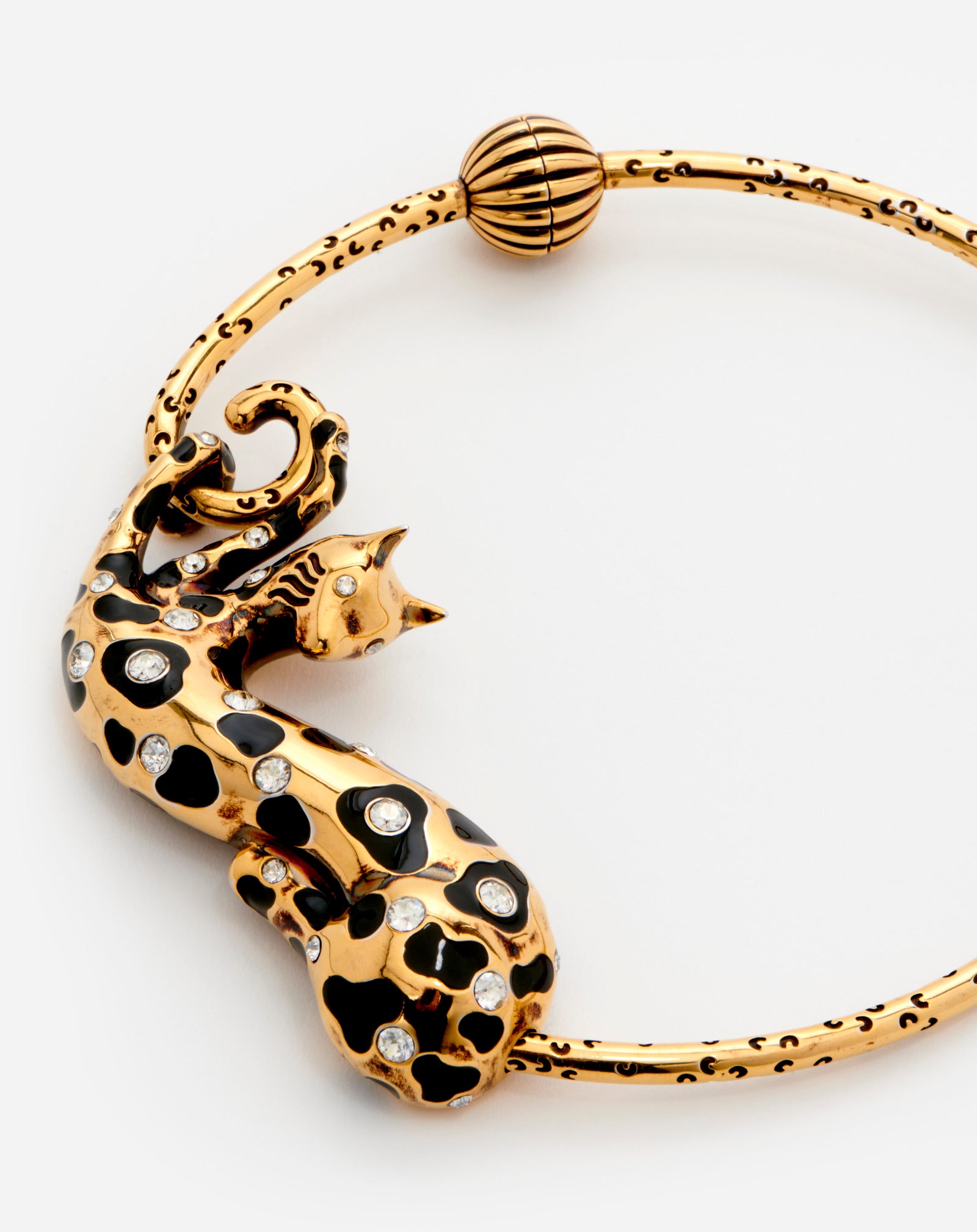 Rateau necklace, BLACK/GOLD