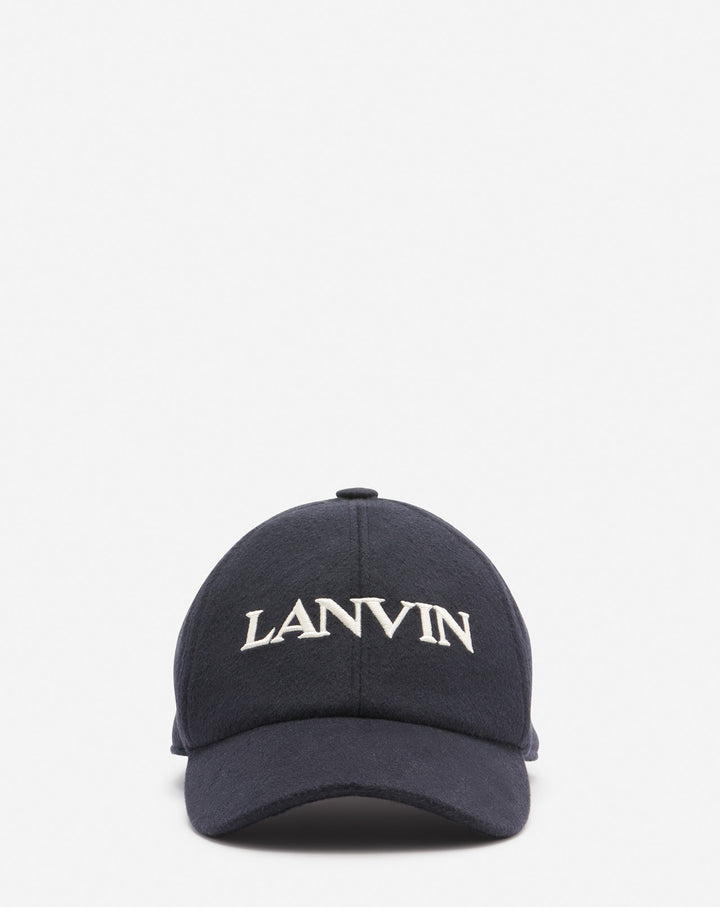 LANVIN WOOL CAP, NAVY BLUE