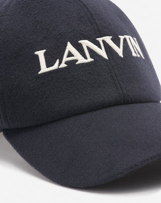 LANVIN WOOL CAP, NAVY BLUE
