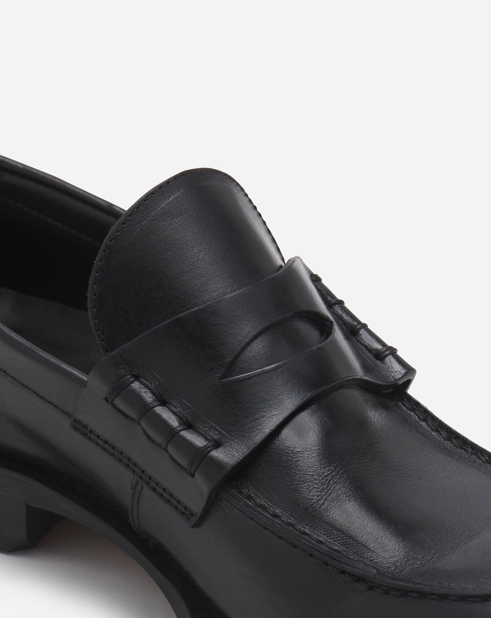 Leather medley loafers