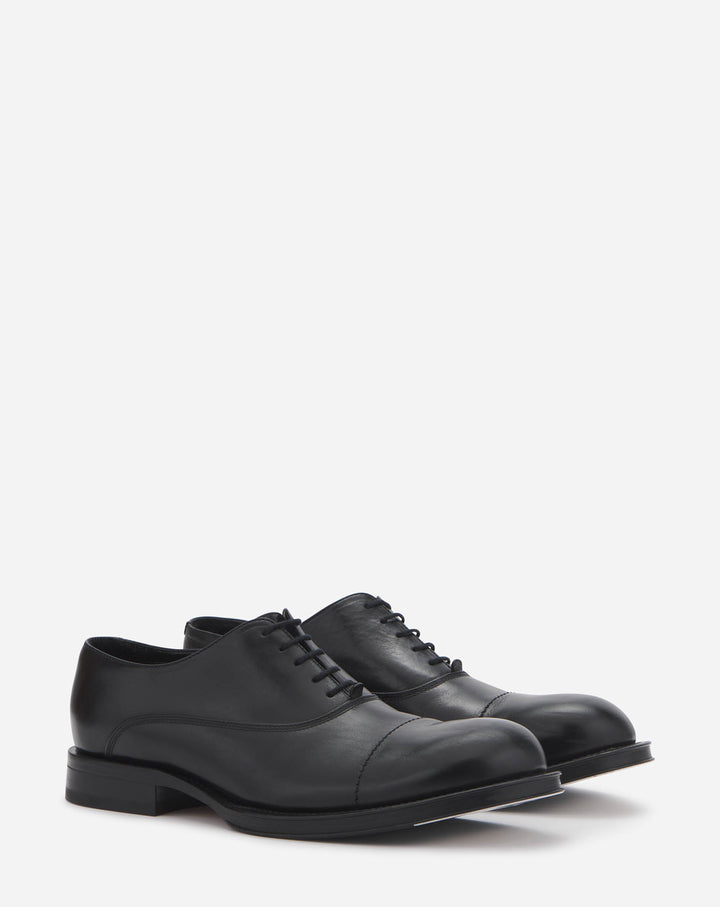 LEATHER MEDLEY OXFORD SHOES, BLACK