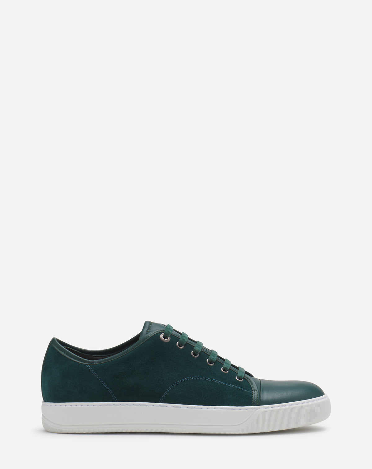 DBB1 LEATHER AND SUEDE SNEAKERS DARK GREEN | Lanvin – LANVIN